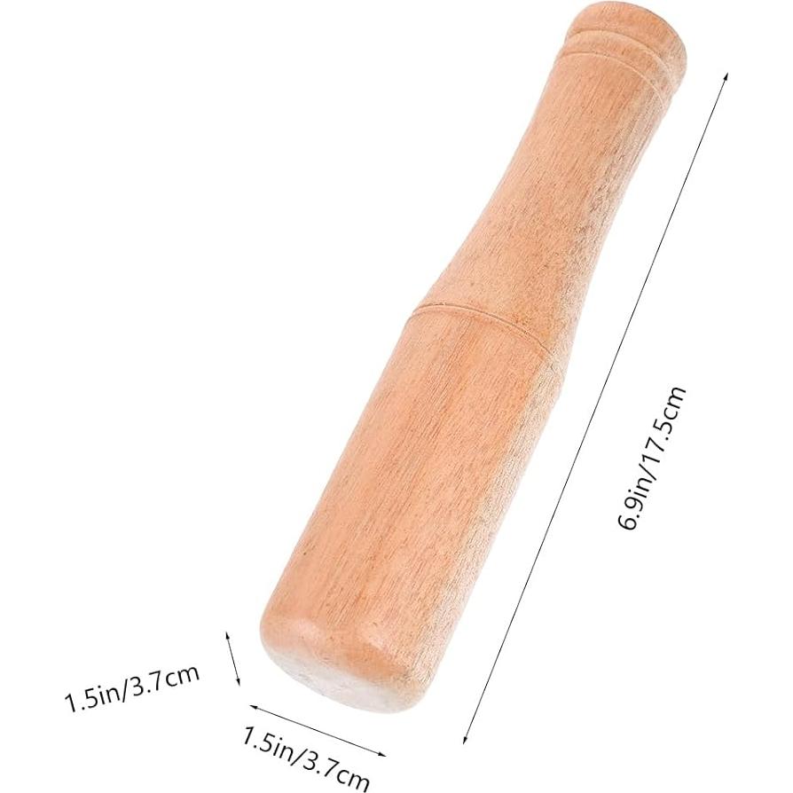 Pilón de Madera IMIKEYA 17.5 cm para Ajo y Especias