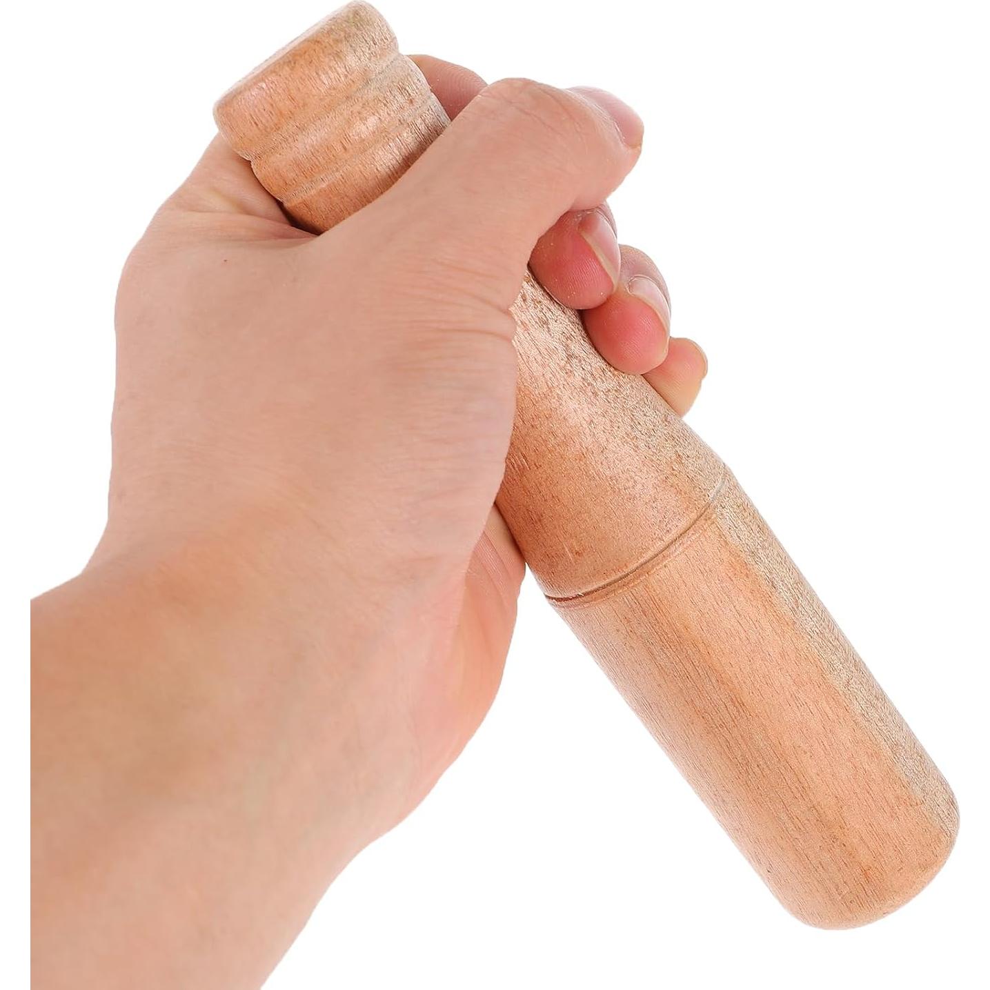 Pilón de Madera IMIKEYA 17.5 cm para Ajo y Especias