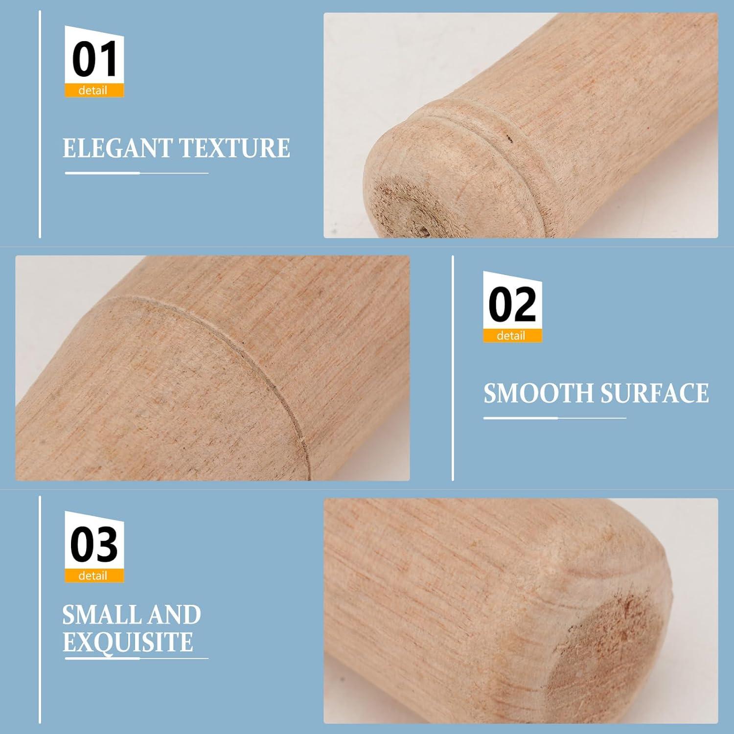 Pilón de Madera IMIKEYA 17.5 cm para Ajo y Especias