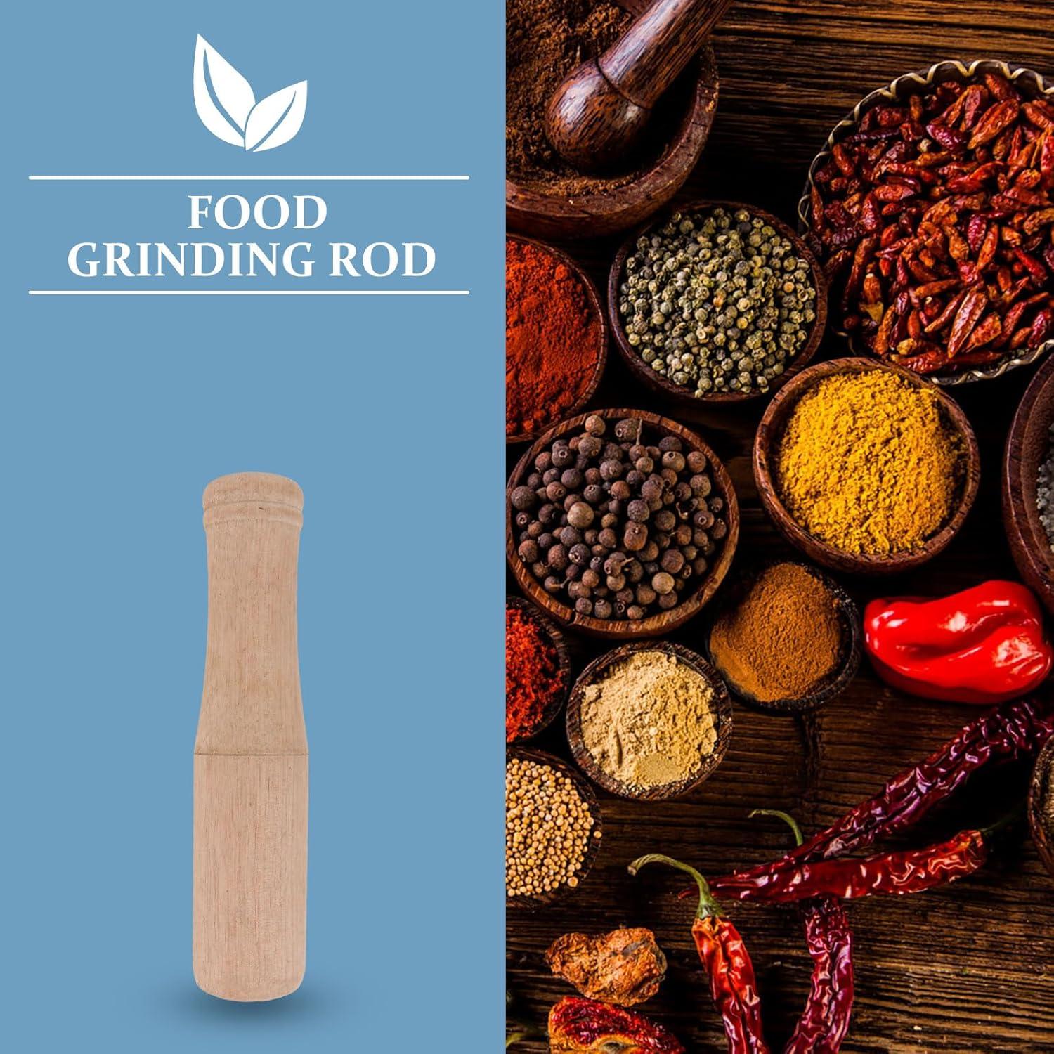 Pilón de Madera IMIKEYA 17.5 cm para Ajo y Especias