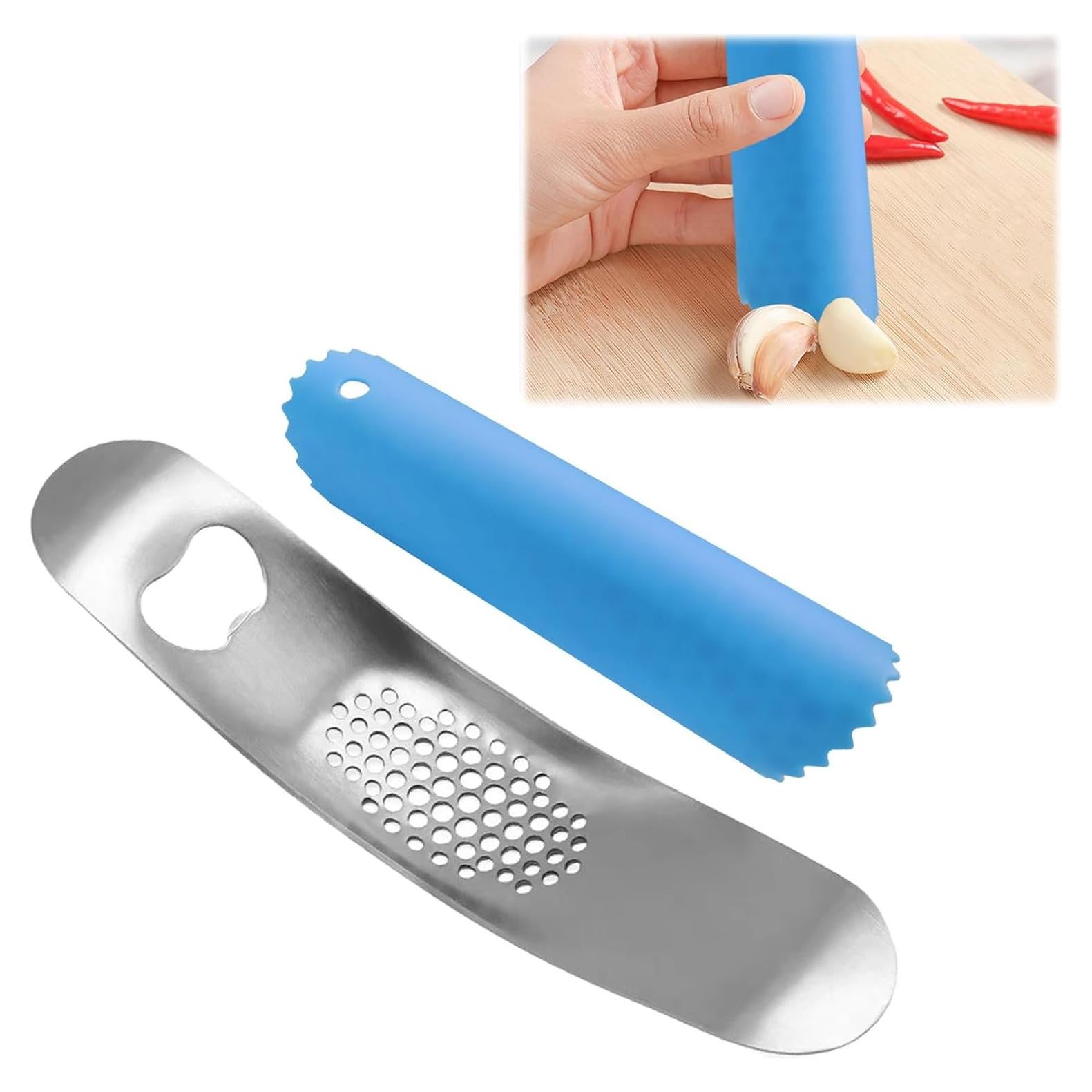 Juego de Herramientas para Ajo Aphohome 2 Piezas Acero Inoxidable