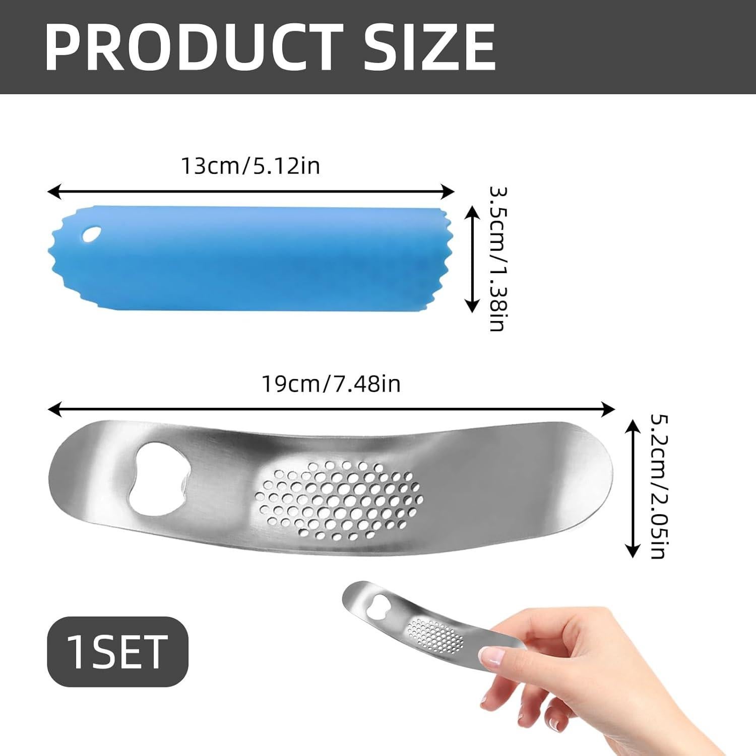 Juego de Herramientas para Ajo Aphohome 2 Piezas Acero Inoxidable