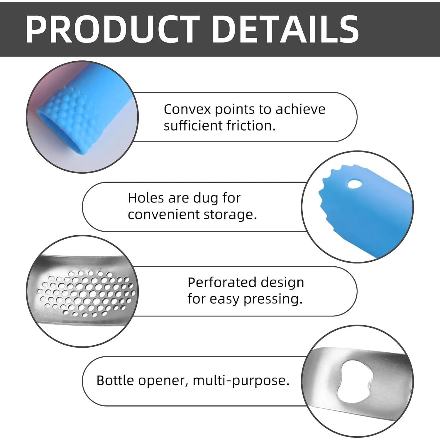 Juego de Herramientas para Ajo Aphohome 2 Piezas Acero Inoxidable