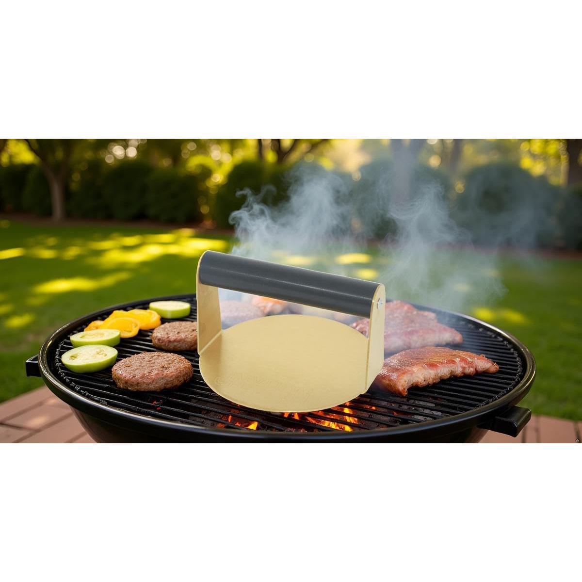 Prensa de Hamburguesas de Acero Inoxidable JNXHON 14x14cm