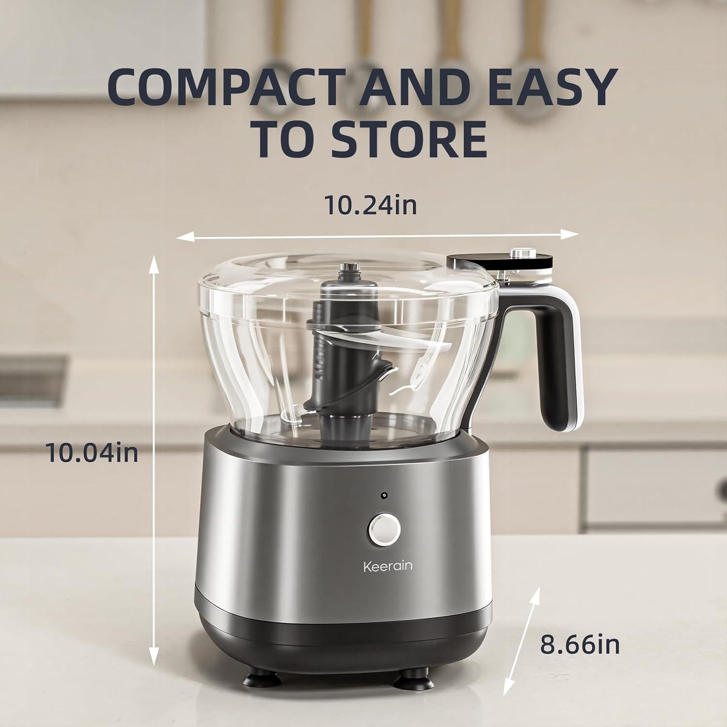 Mini Procesador de Alimentos Keerain MDR3-1 1.79kg 4/0.5 Tazas