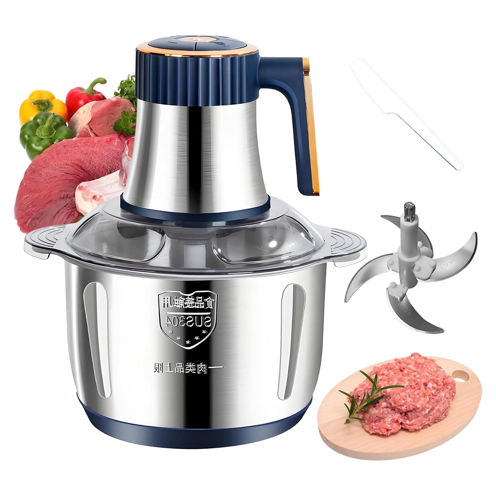 Picadora de Alimentos Eléctrica Yehenarn 3L 800W Acero Inoxidable