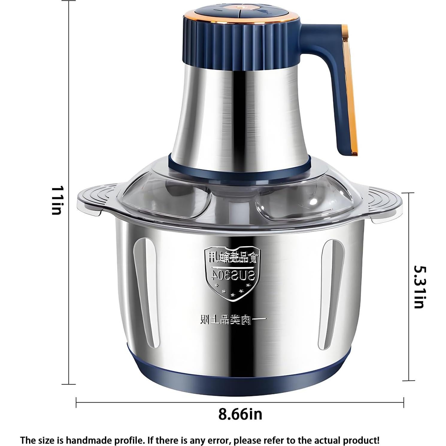 Picadora de Alimentos Eléctrica Yehenarn 3L 800W Acero Inoxidable