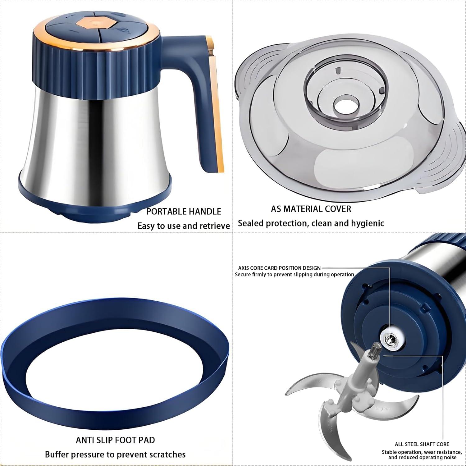 Picadora de Alimentos Eléctrica Yehenarn 3L 800W Acero Inoxidable