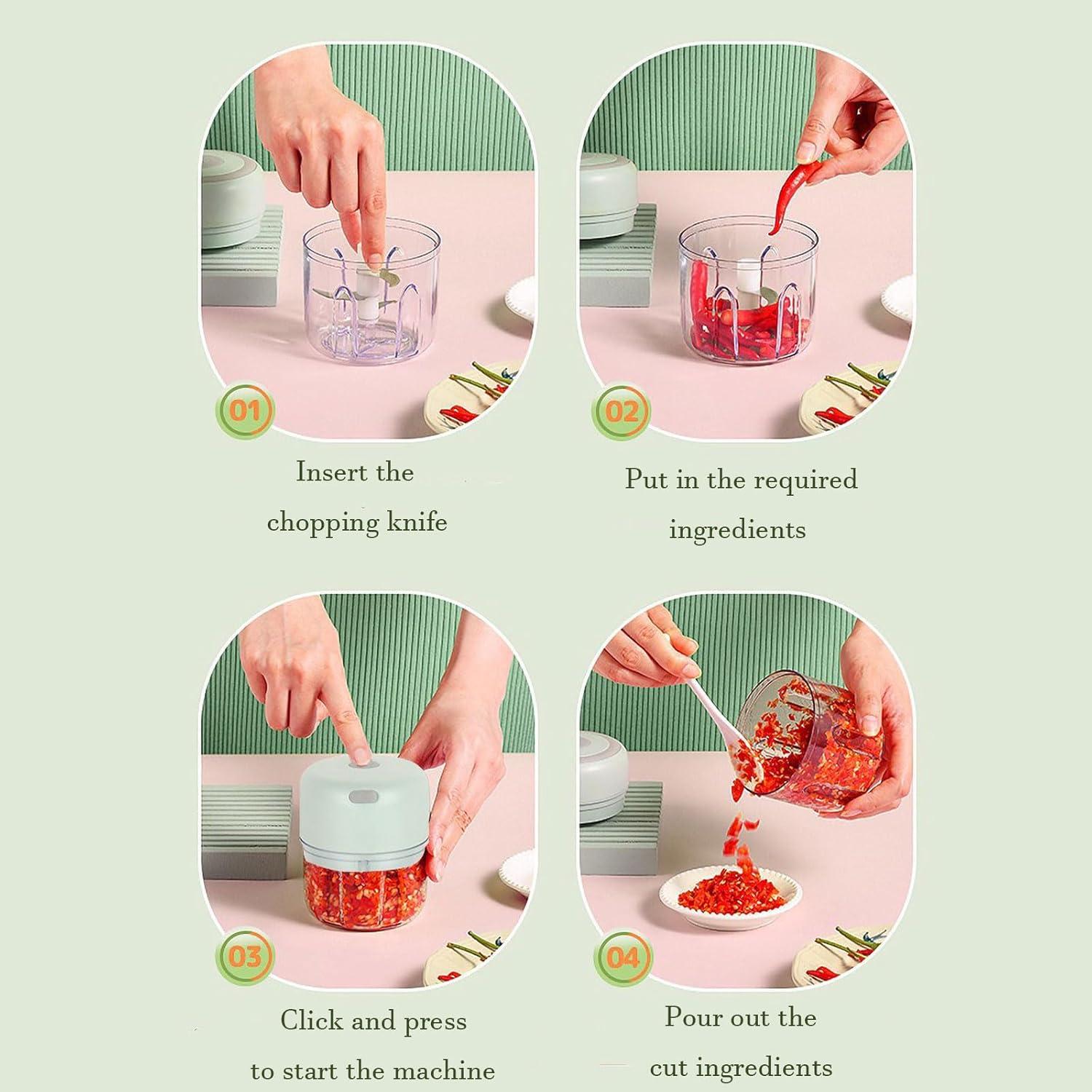 Picador Eléctrico Inalámbrico 250ml Genérico - Carga USB