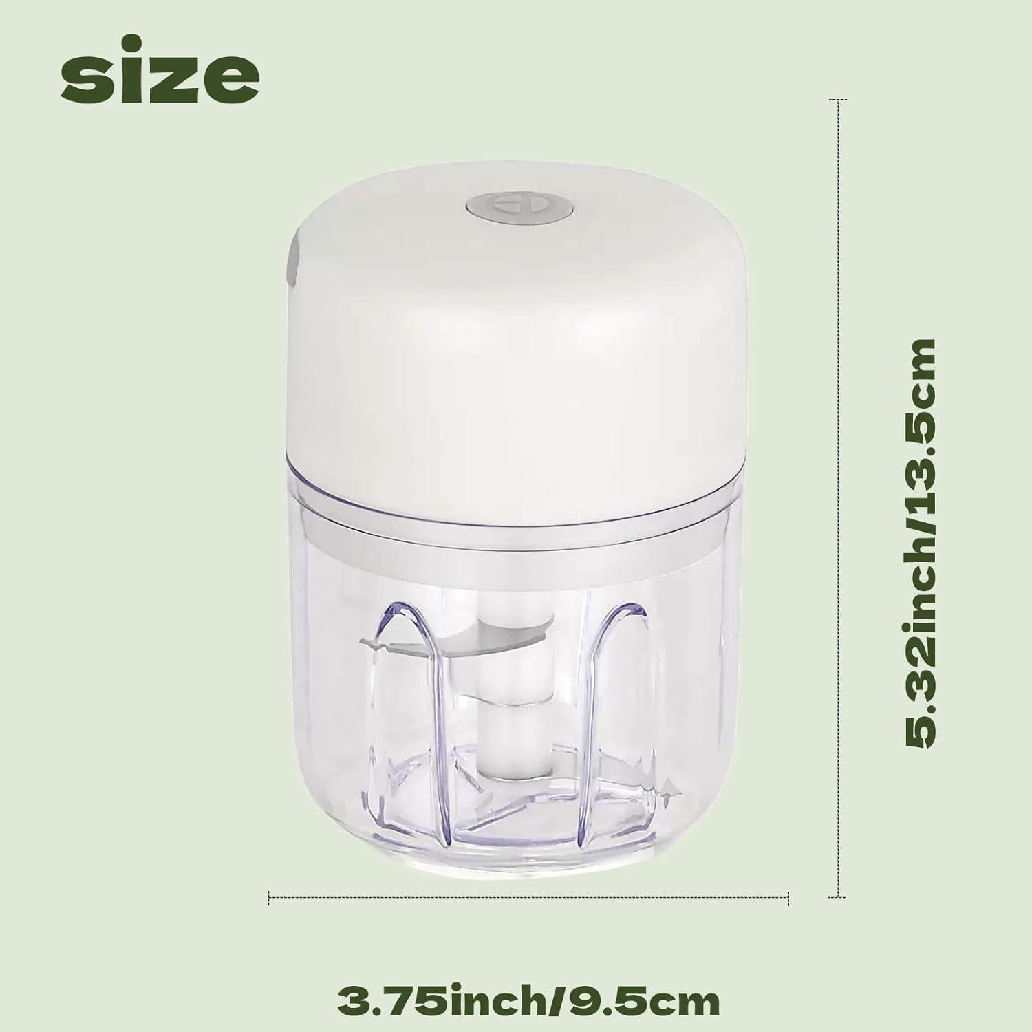 Picador Eléctrico Inalámbrico 250ml Genérico - Carga USB