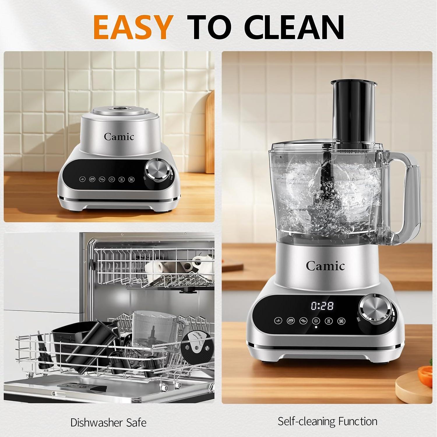 Procesador de Alimentos Camic 600W 2.13L 6 Programas Acero Inox