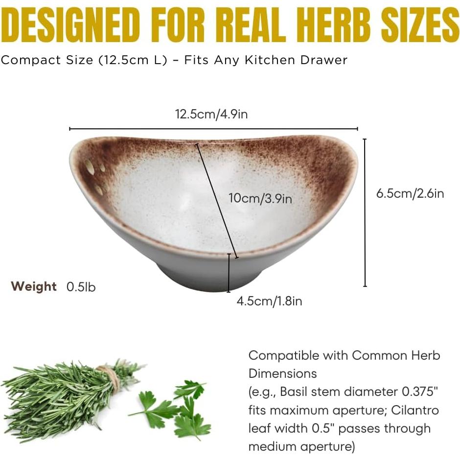 Tazón Deshojador de Hierbas Cerámica Loyipu 11.94cm Crepúsculo