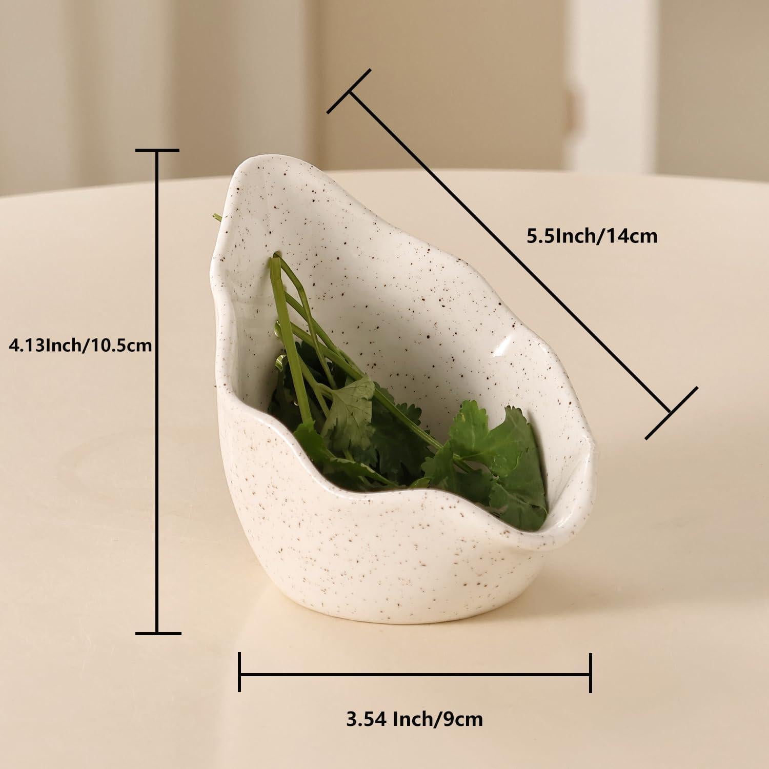 Tazón Deshojador de Hierbas Dneuoir Cerámica Blanco 5 Agujeros