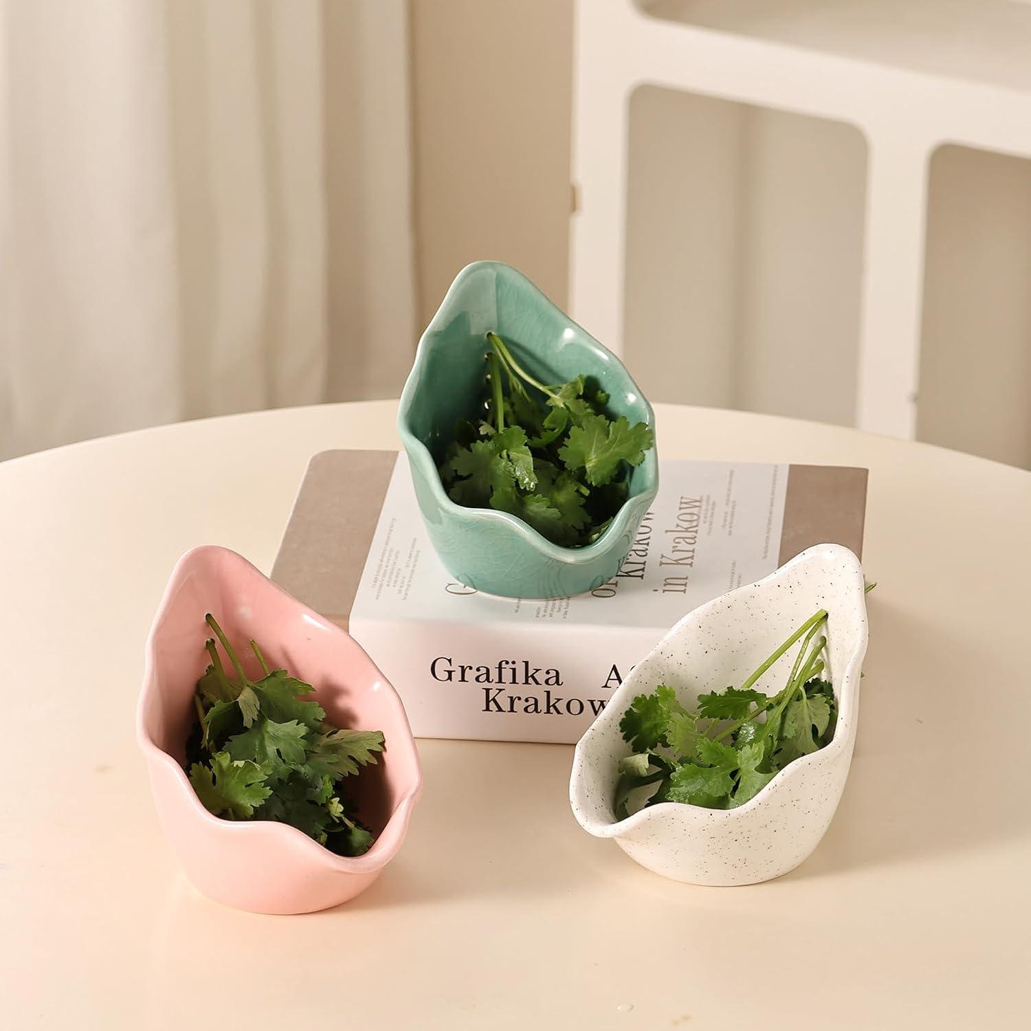 Tazón Deshojador de Hierbas Dneuoir Cerámica Blanco 5 Agujeros