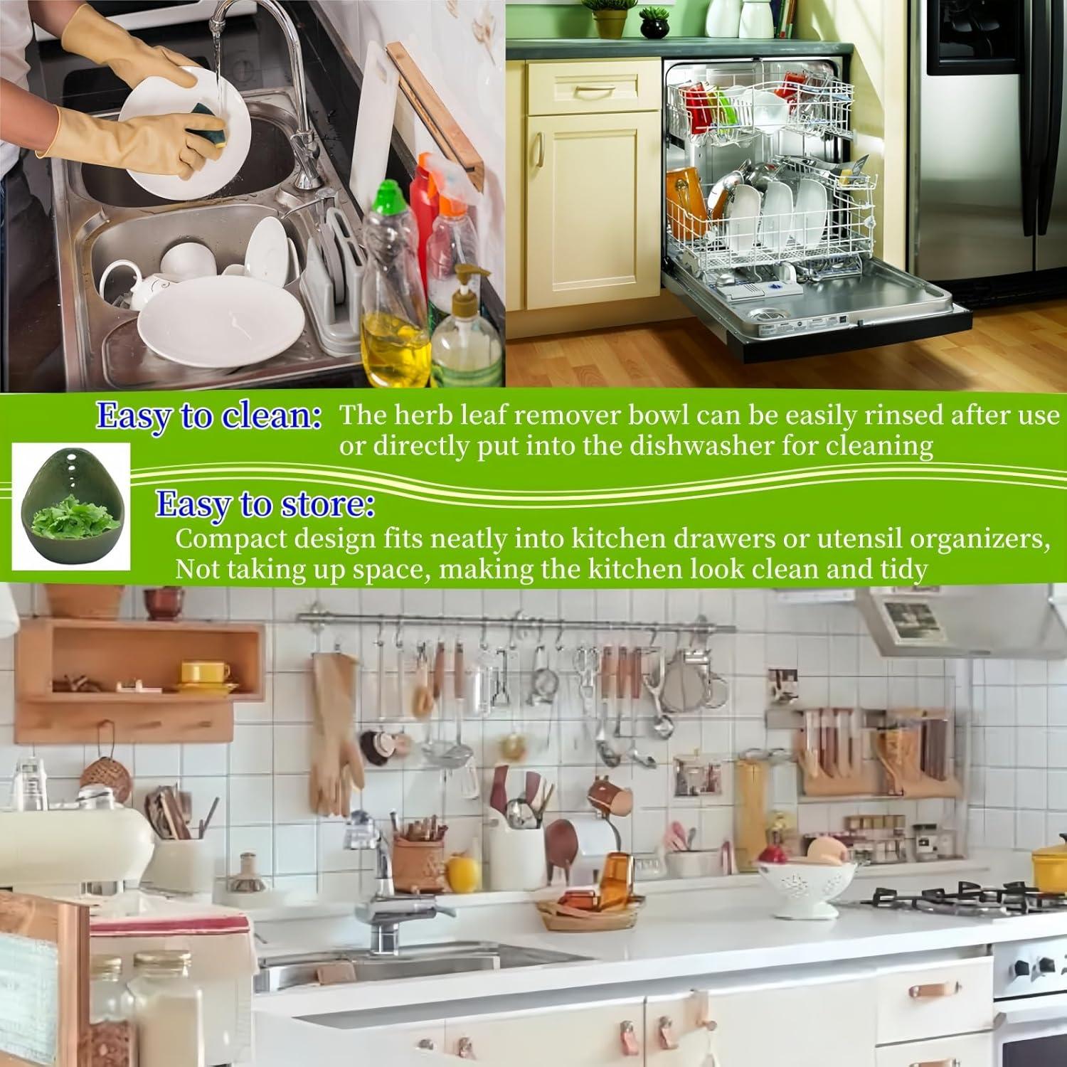 Tazón Deshojador de Hierbas WQHLONGBO Verde Cerámica 4 Agujeros