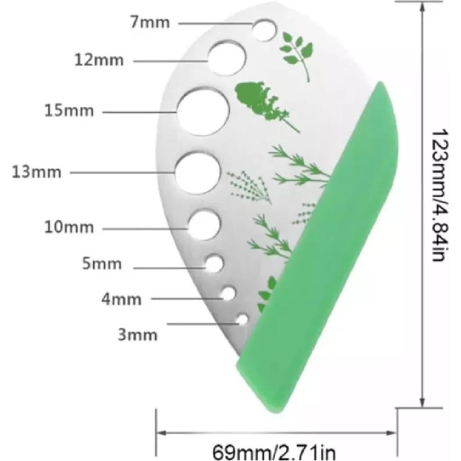 Deshojador de Hierbas EcomTrend - Acero Inoxidable 9 Agujeros