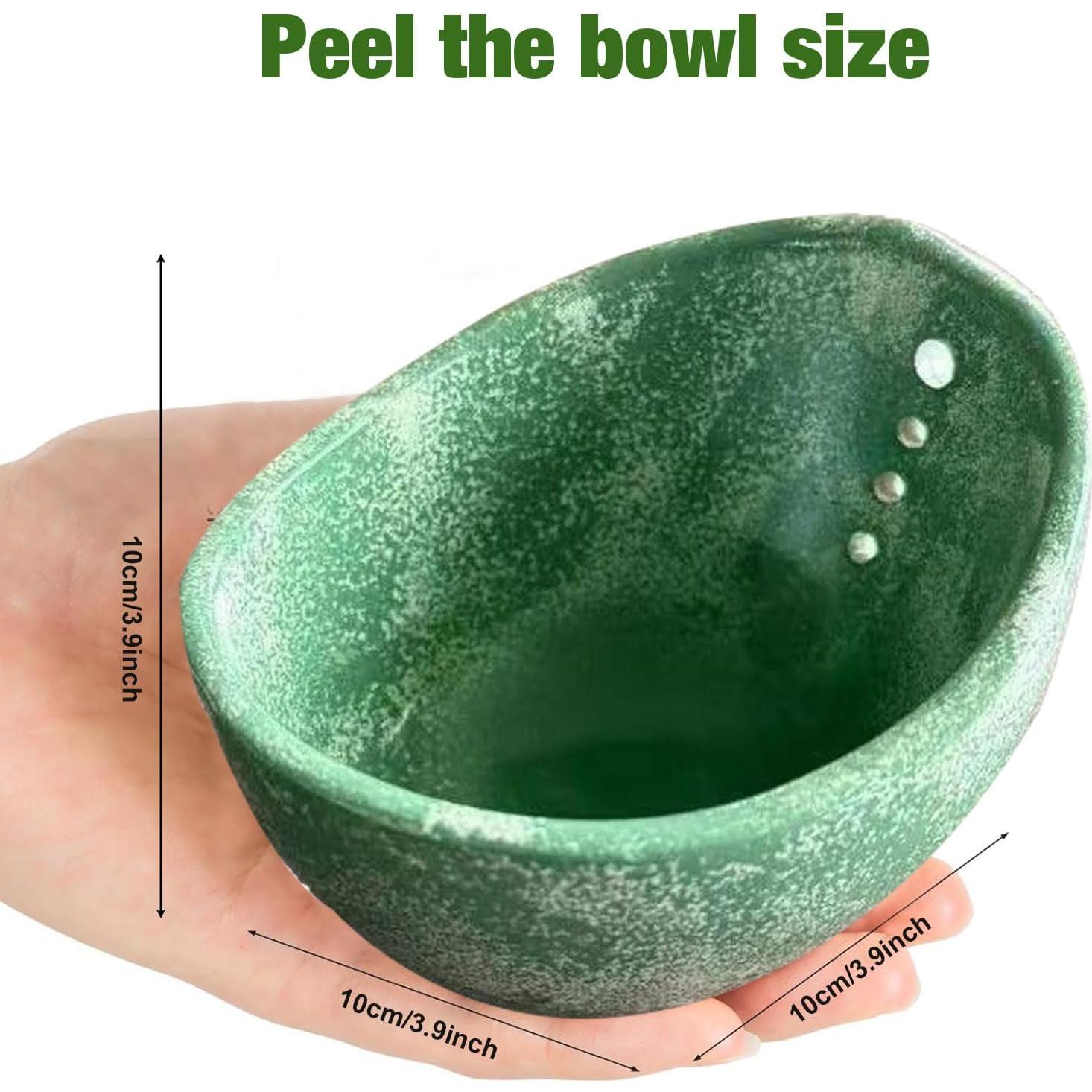 Tazón Deshojador de Hierbas Cerámica Eastrpupira Verde 10 cm