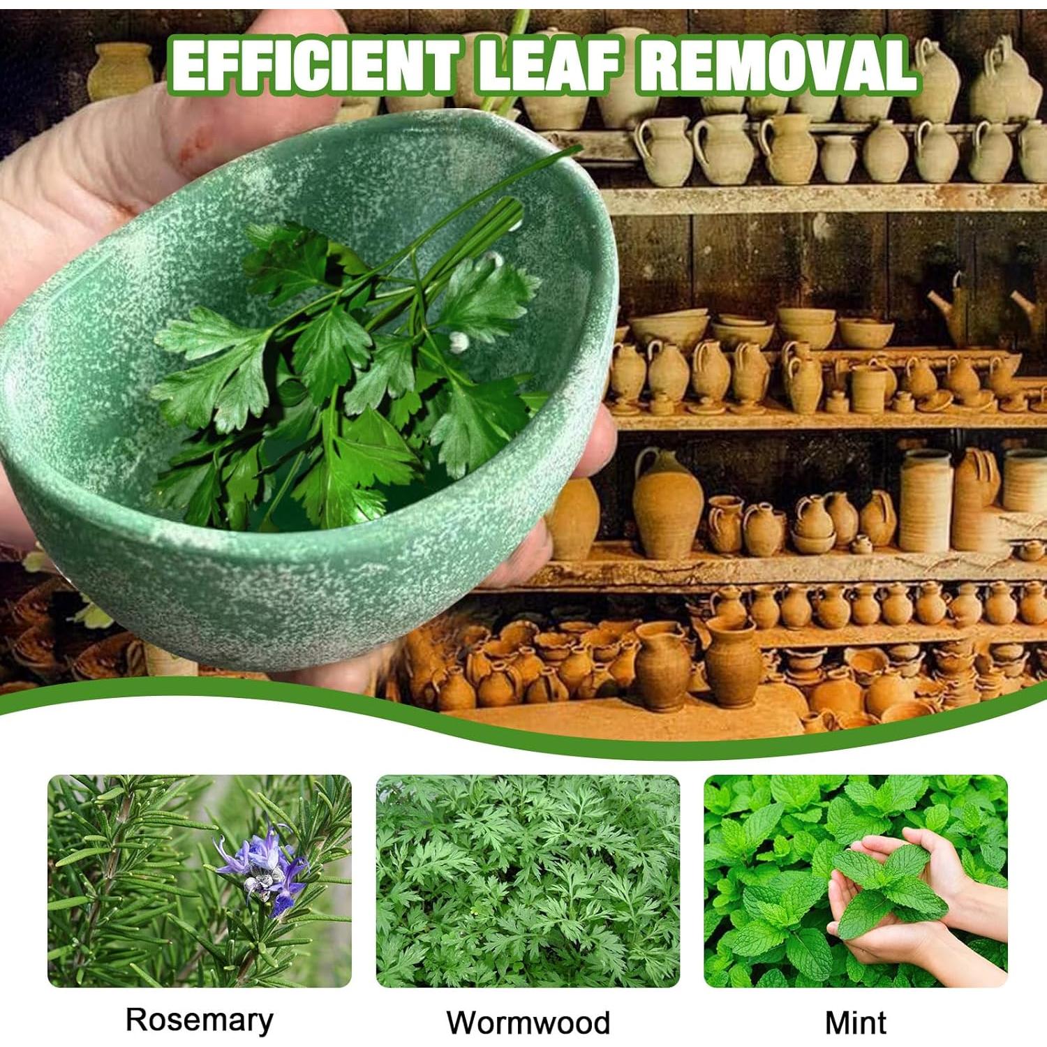 Tazón Deshojador de Hierbas Cerámica Eastrpupira Verde 10 cm