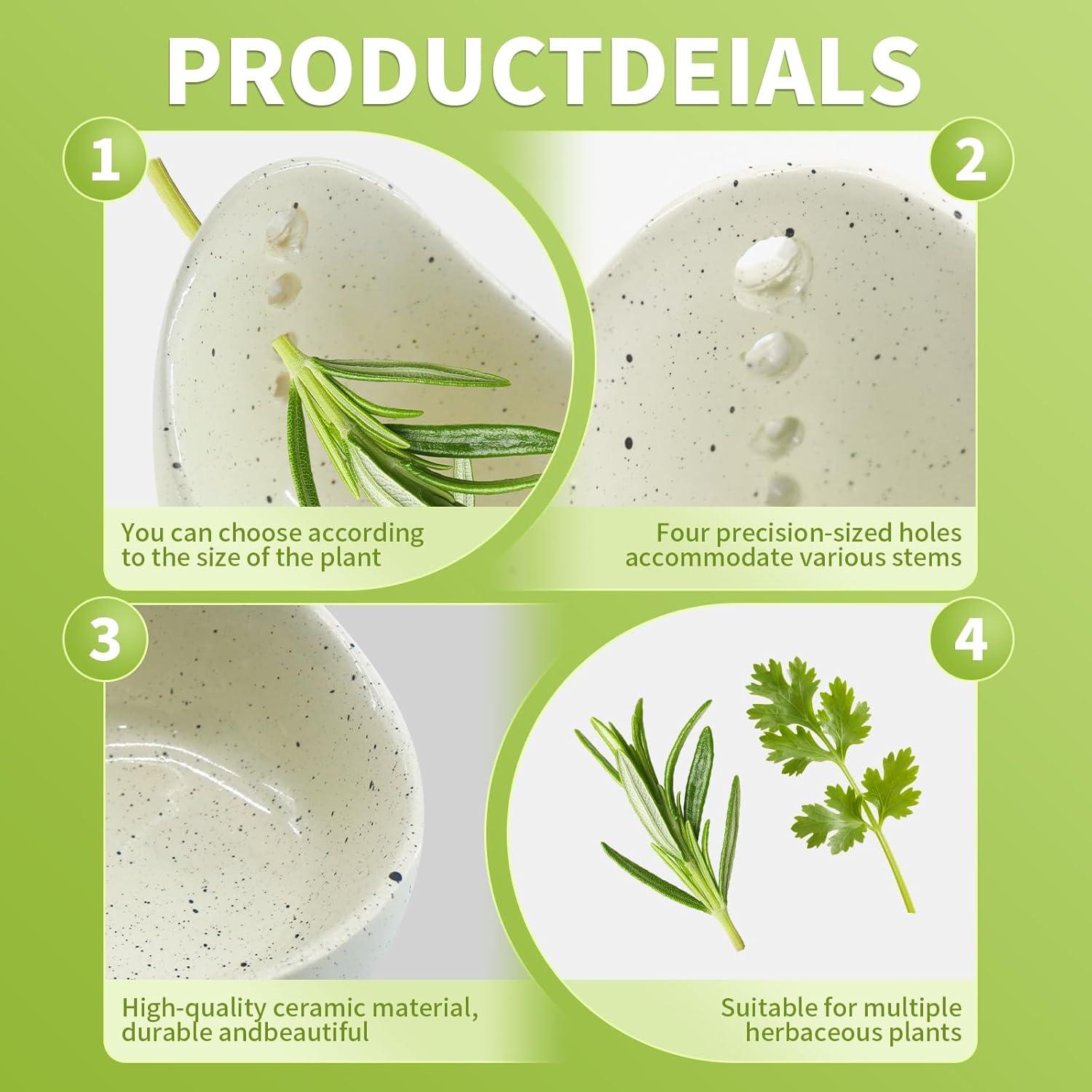 Juego de 2 Cuencos de Cerámica HGEKLIZV para Hierbas 6cm