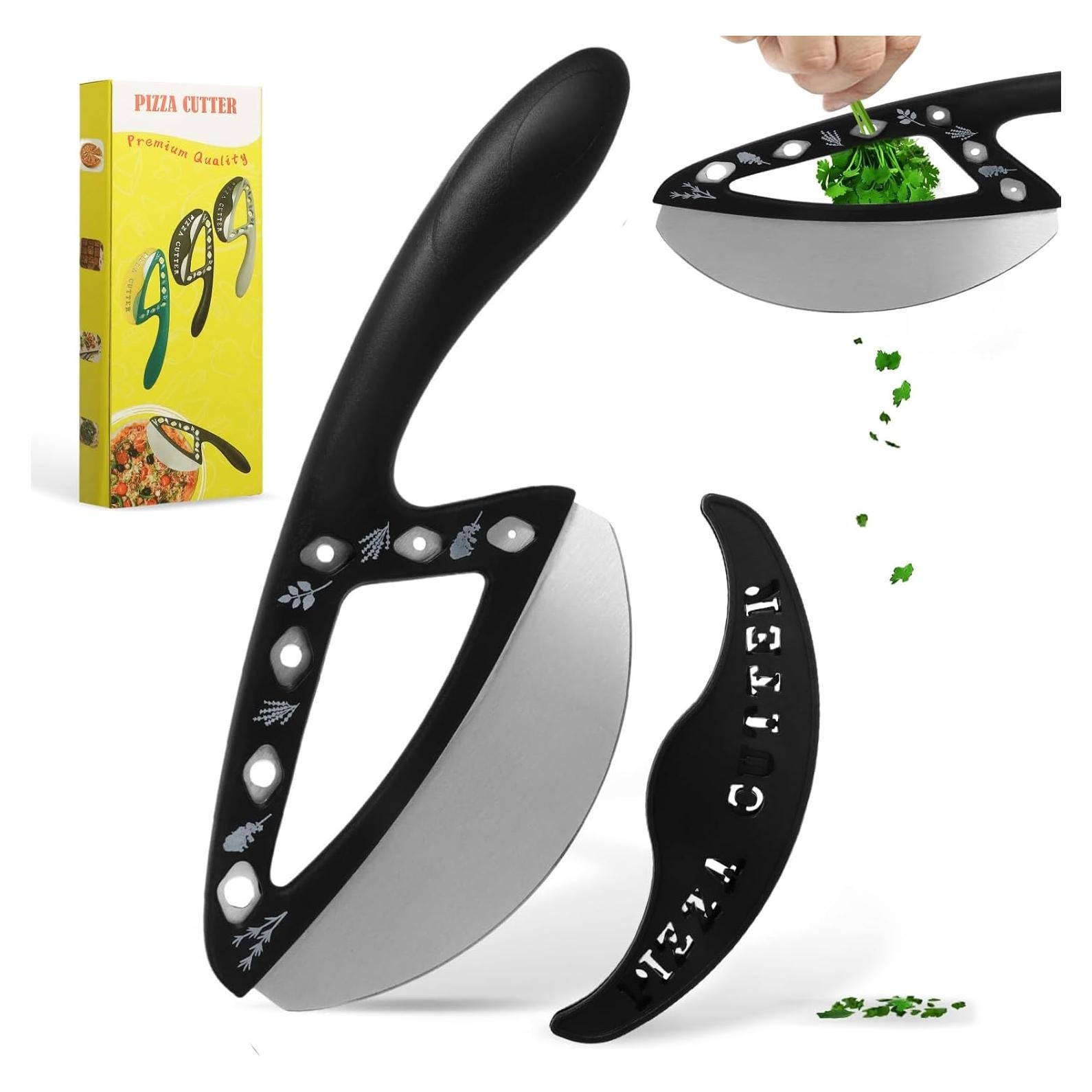 Cortador de Pizza 2-en-1 Chopwiza con Cuchilla de Acero Inoxidable