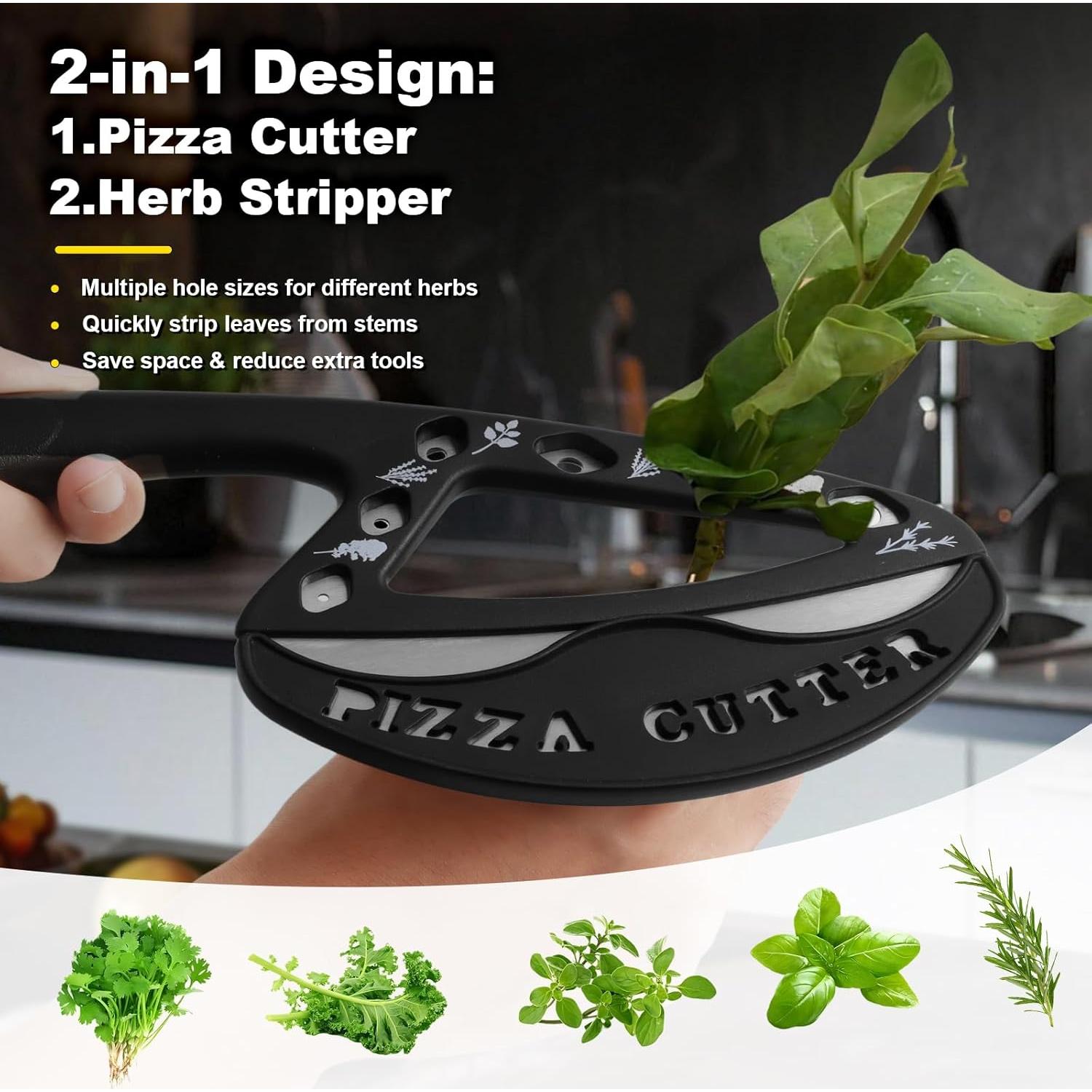 Cortador de Pizza 2-en-1 Chopwiza con Cuchilla de Acero Inoxidable