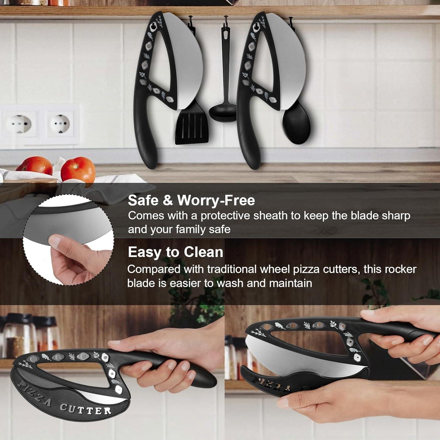 Cortador de Pizza 2-en-1 Chopwiza con Cuchilla de Acero Inoxidable