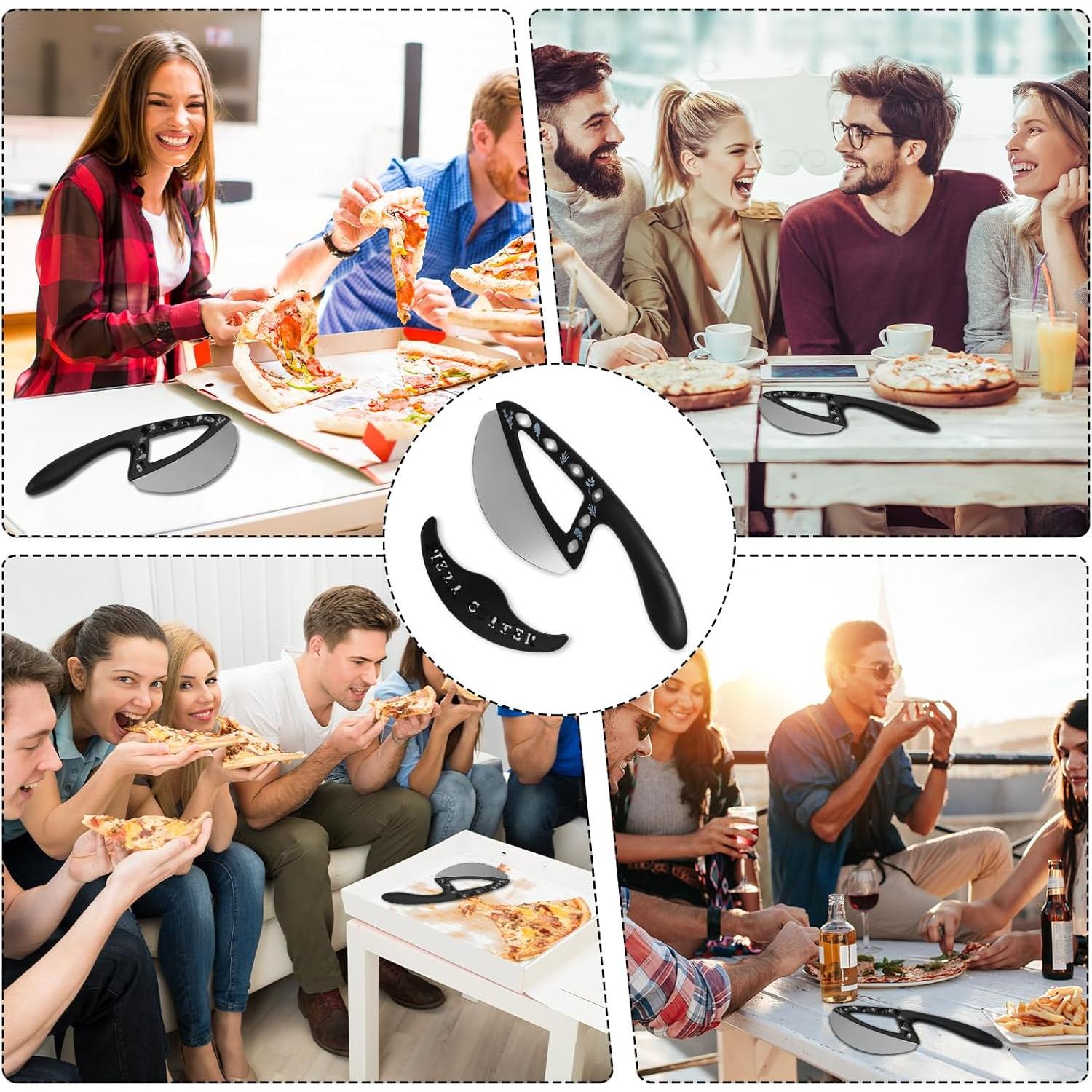 Cortador de Pizza 2-en-1 Chopwiza con Cuchilla de Acero Inoxidable