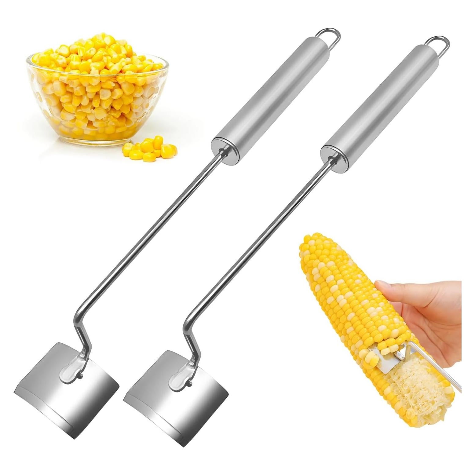Pelador de Maíz Acero Inoxidable Bajorp 2PCS Fácil Limpieza