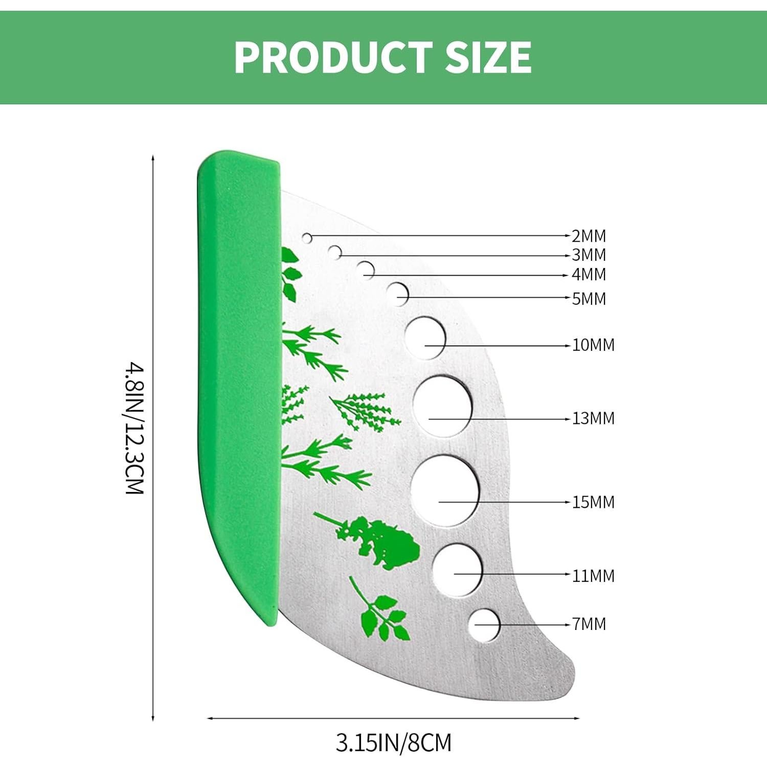 Deshojador de Hierbas 2 Pcs COLIVOX Acero Inoxidable Verde