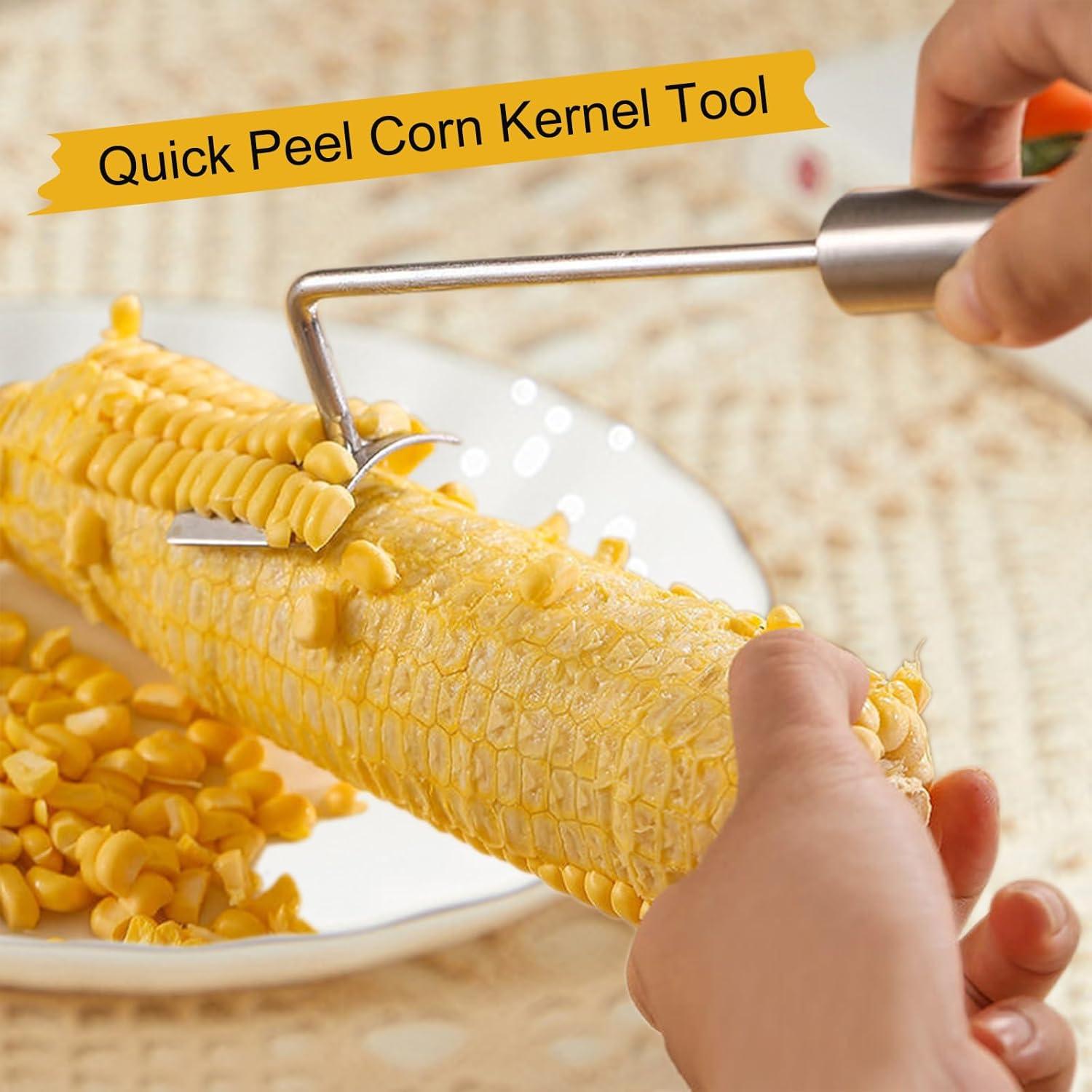 Pelador de Maíz Acero Inoxidable SQGNZK con Mango Largo 27.43 cm