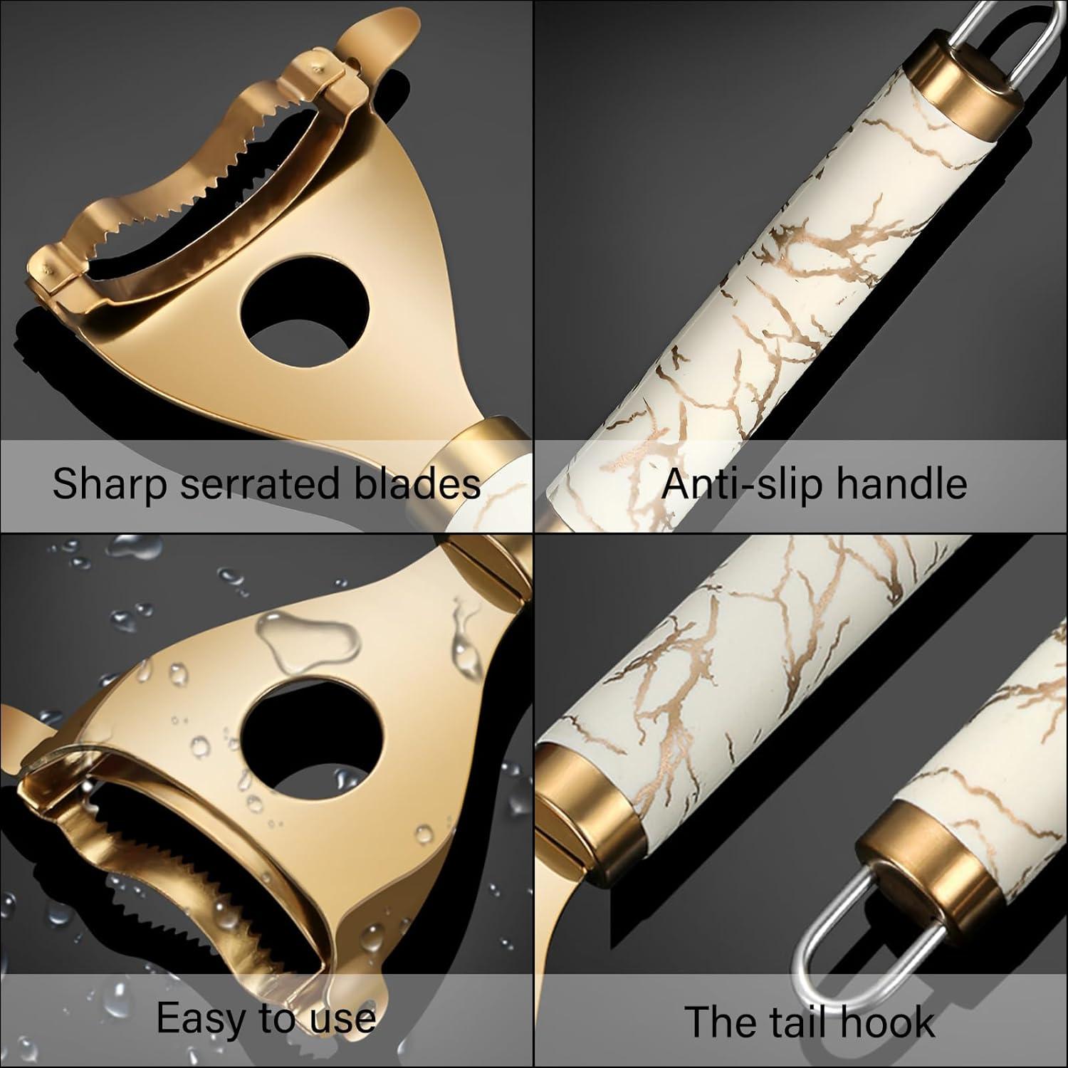 Peladores de Mazorca de Maíz GadgetNova - Acero Inoxidable, 2 Piezas