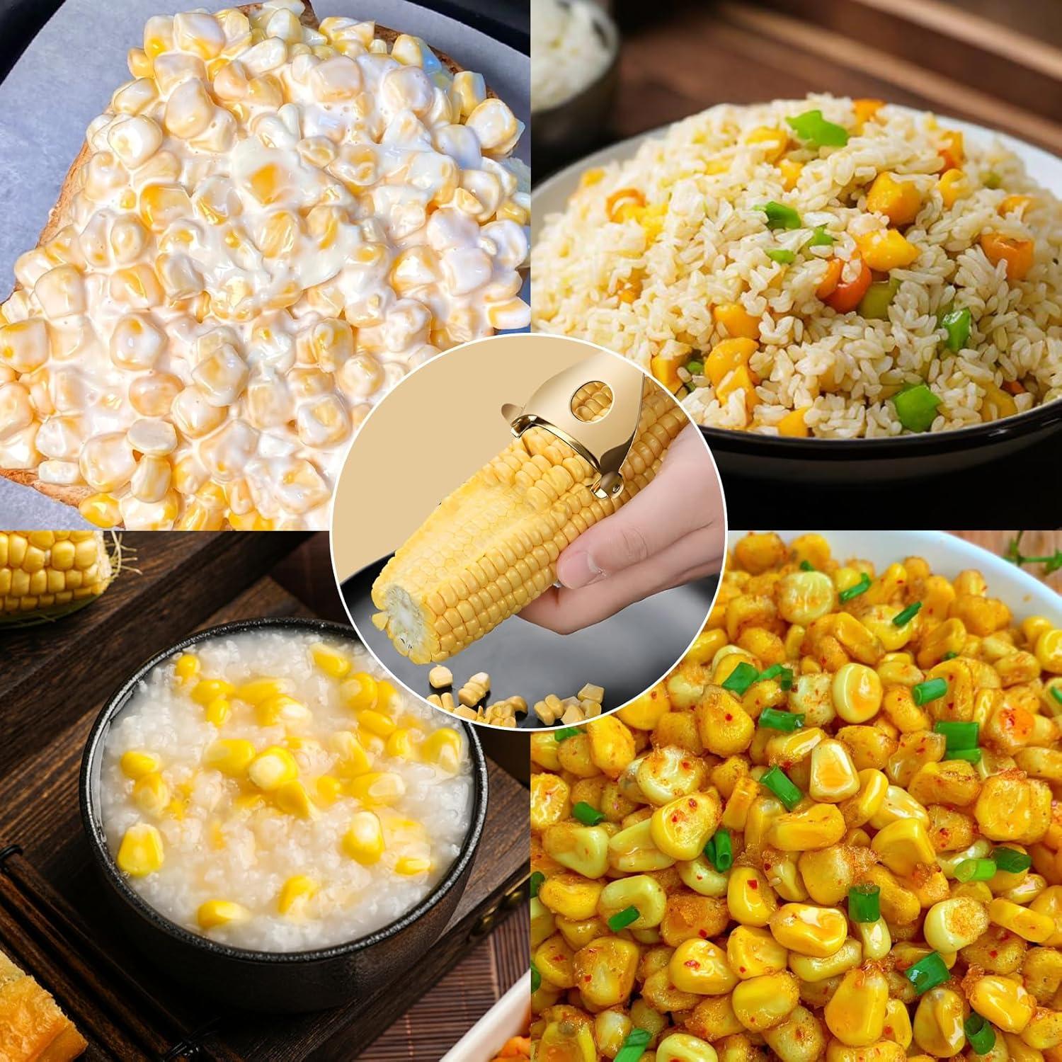 Peladores de Mazorca de Maíz GadgetNova - Acero Inoxidable, 2 Piezas