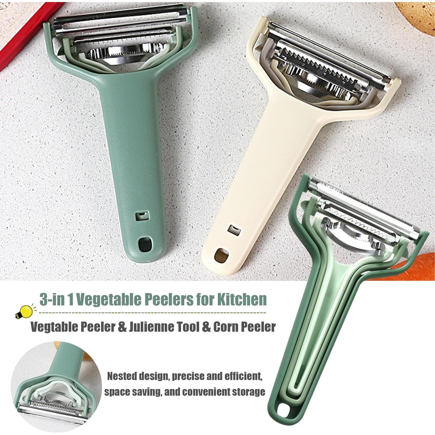 Set de Peladores de Cocina 3-en-1 JDL LUCKY LIFE Verde