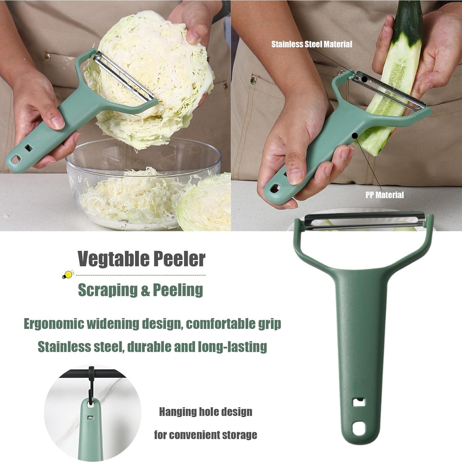 Set de Peladores de Cocina 3-en-1 JDL LUCKY LIFE Verde