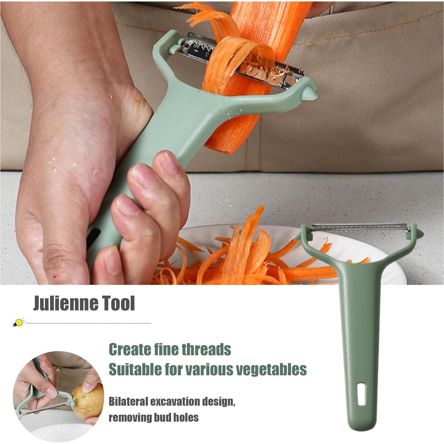 Set de Peladores de Cocina 3-en-1 JDL LUCKY LIFE Verde