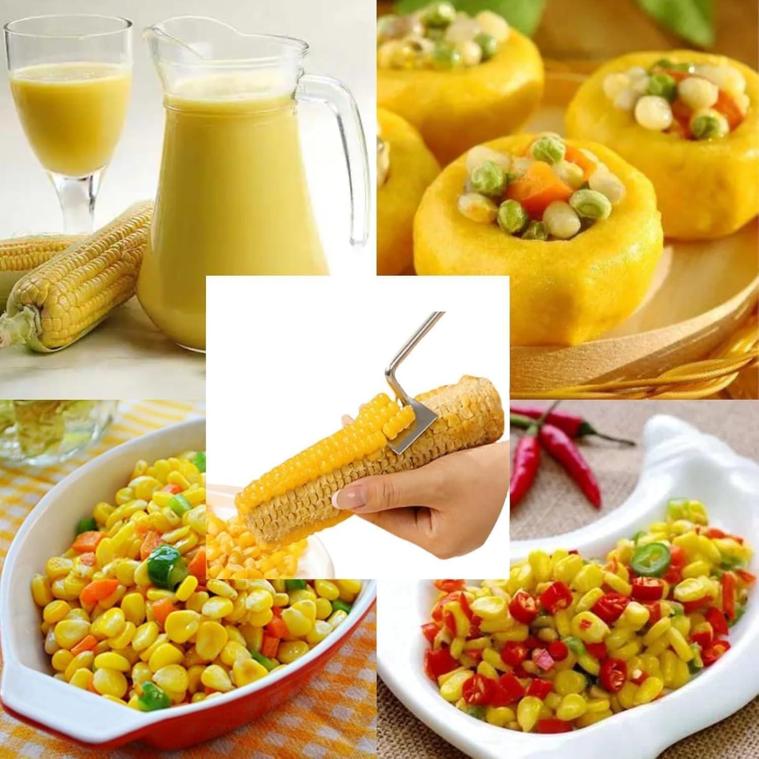 Juego de 2 Peladores y Desgajadoras de Maíz Achouray - Acero Inoxidable