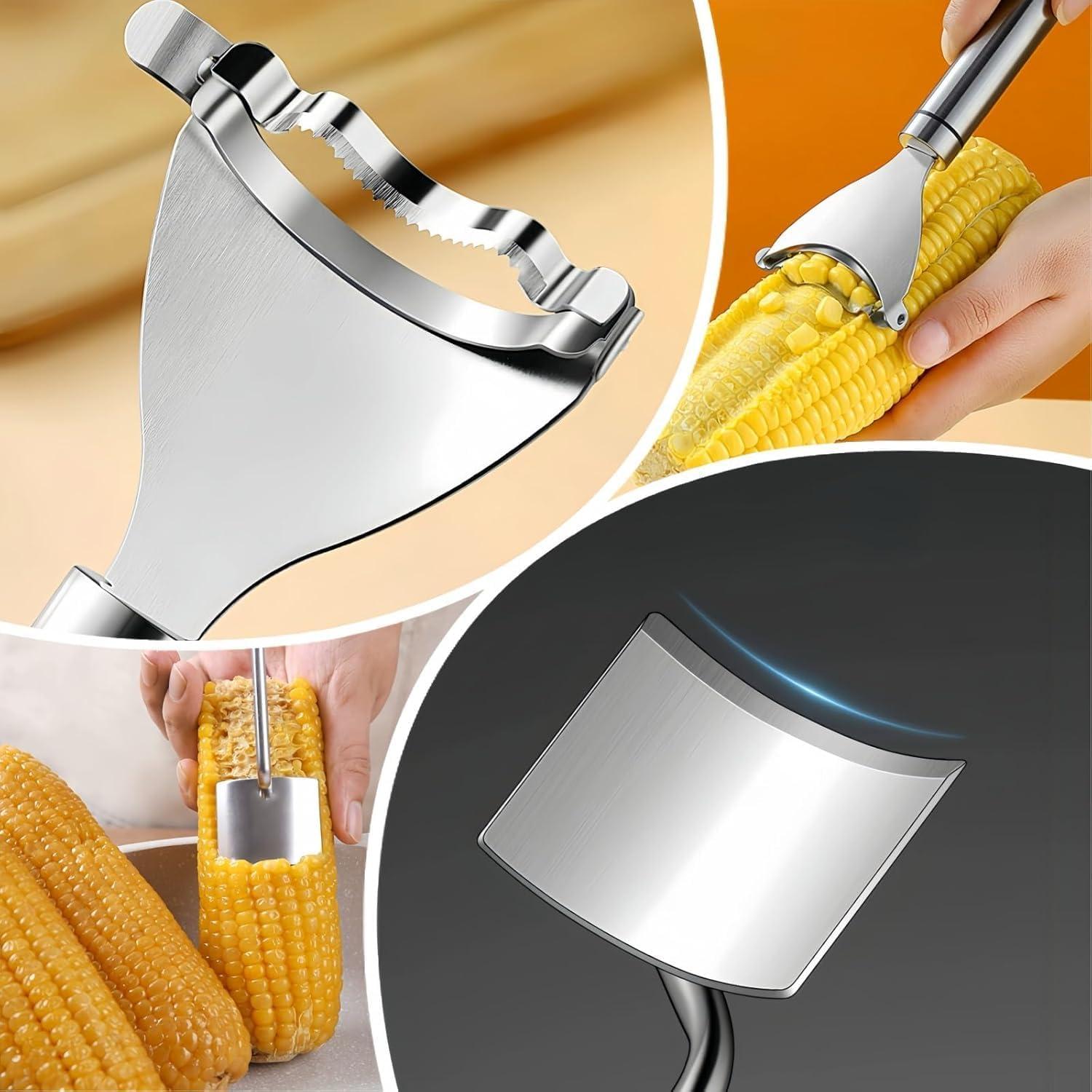 Juego de 2 Peladores y Desgajadoras de Maíz Achouray - Acero Inoxidable