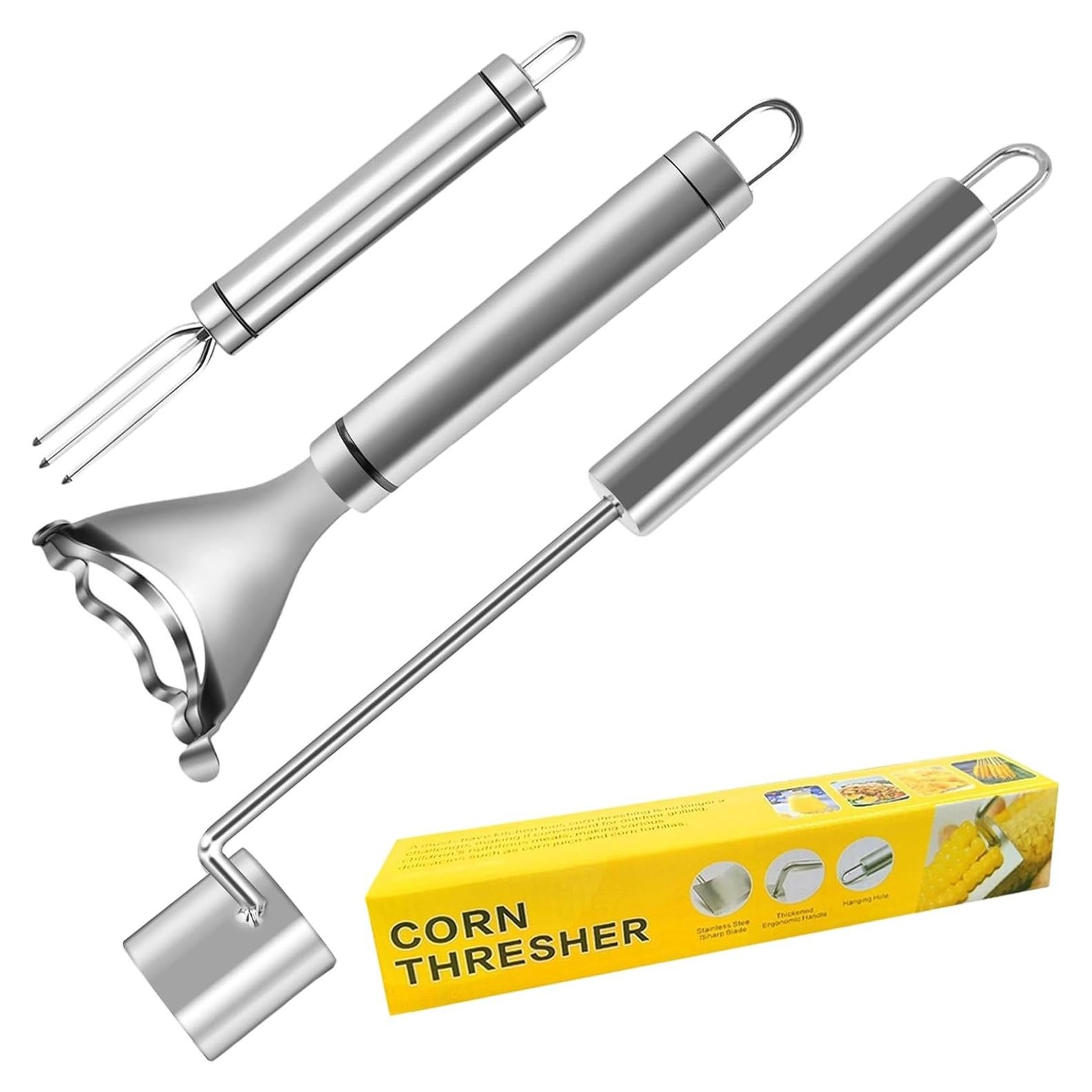 Juego de peladores de maíz VITASHYNX 3 piezas acero inoxidable