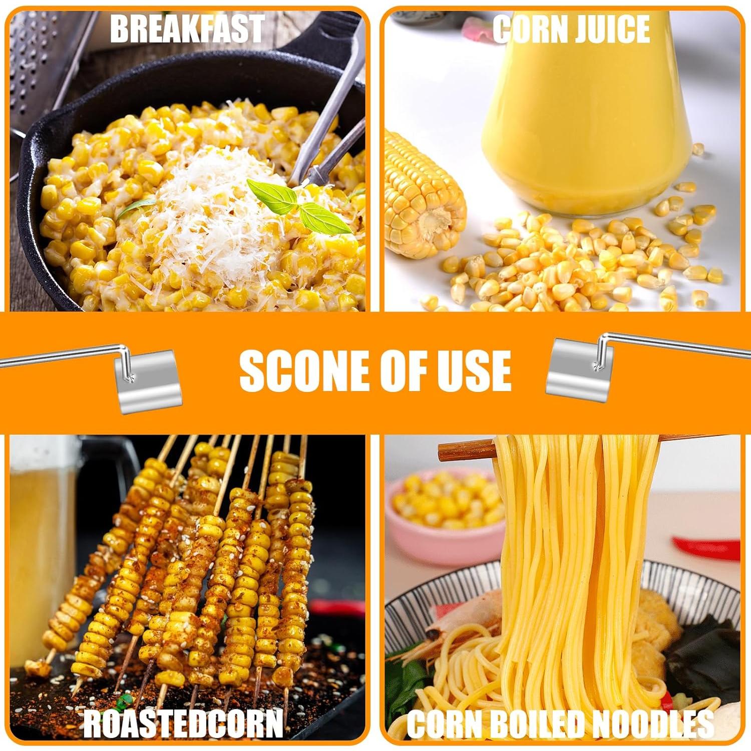 Juego de peladores de maíz VITASHYNX 3 piezas acero inoxidable