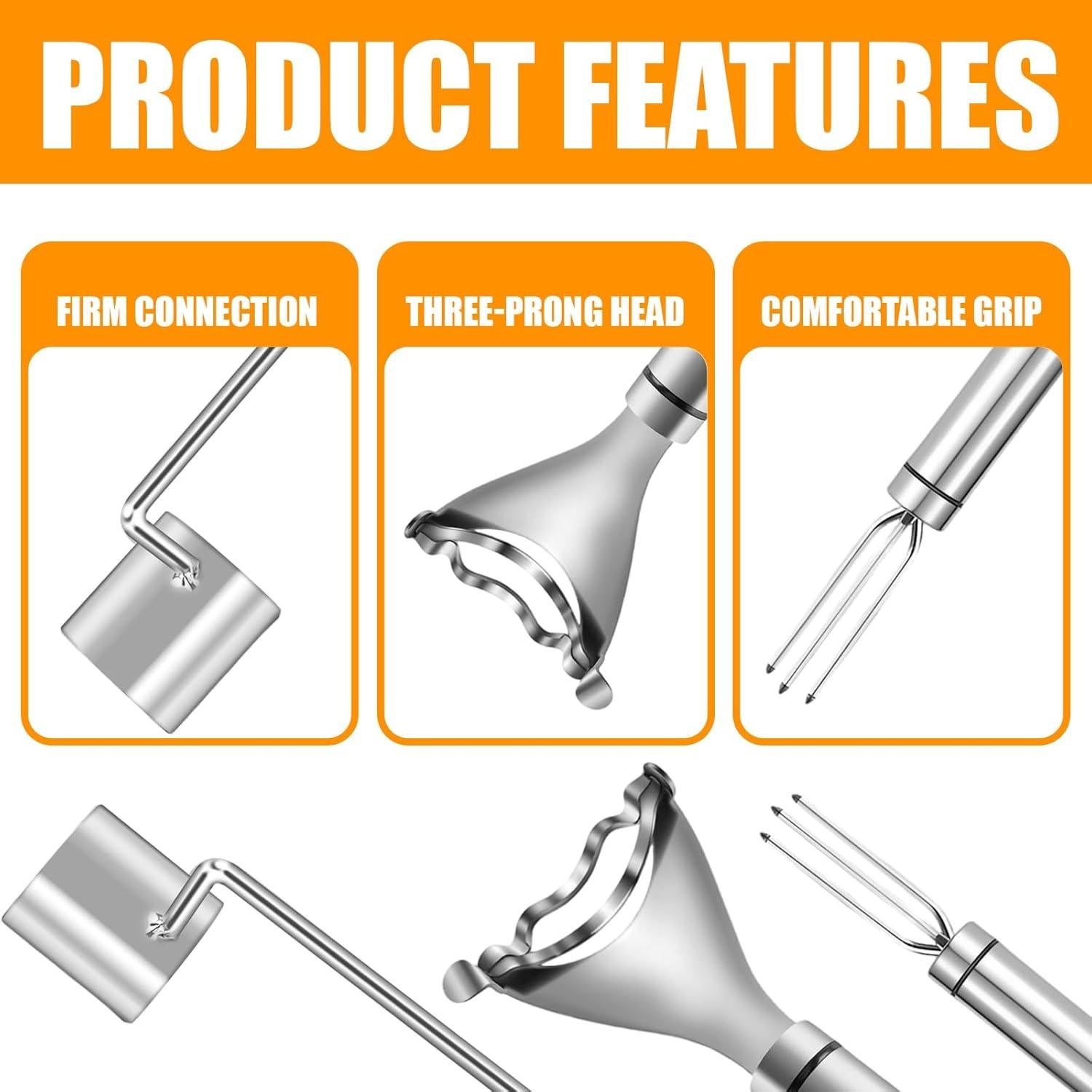 Juego de peladores de maíz VITASHYNX 3 piezas acero inoxidable