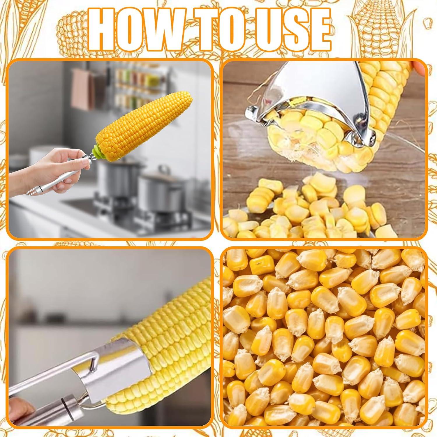 Juego de peladores de maíz VITASHYNX 3 piezas acero inoxidable