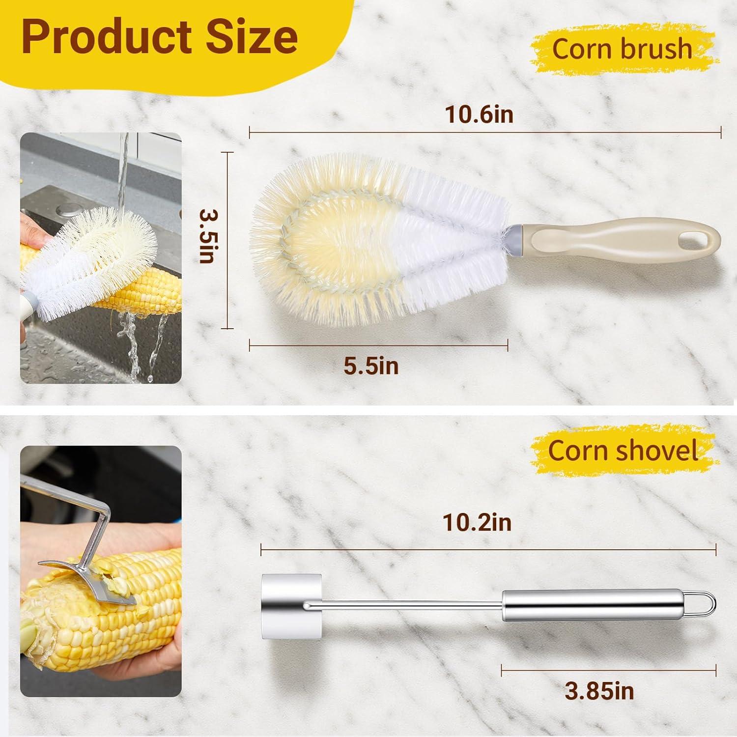 Pelador de Maíz Nuogo 2 en 1 con Cepillo de Acero Inoxidable
