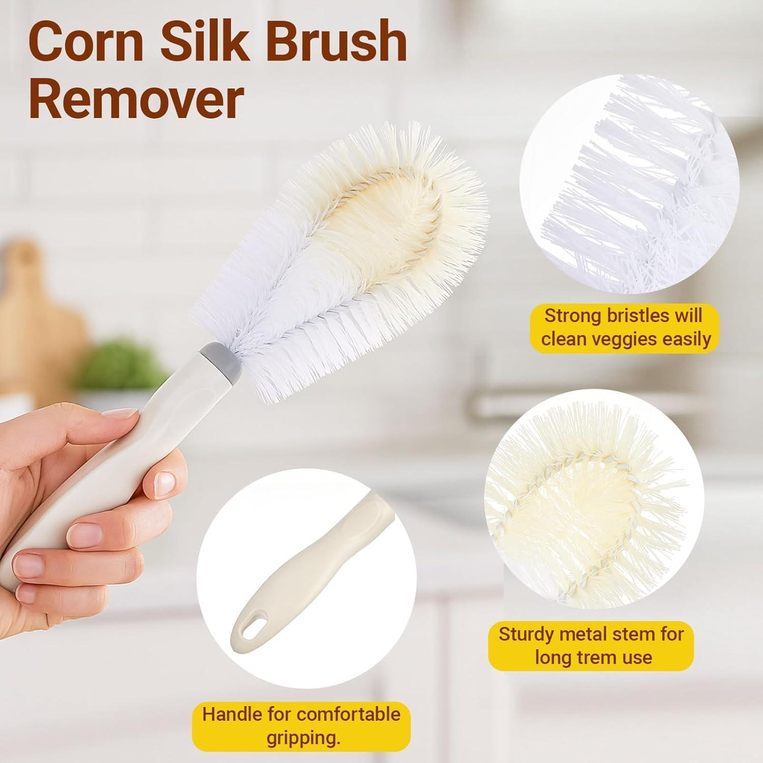 Pelador de Maíz Nuogo 2 en 1 con Cepillo de Acero Inoxidable