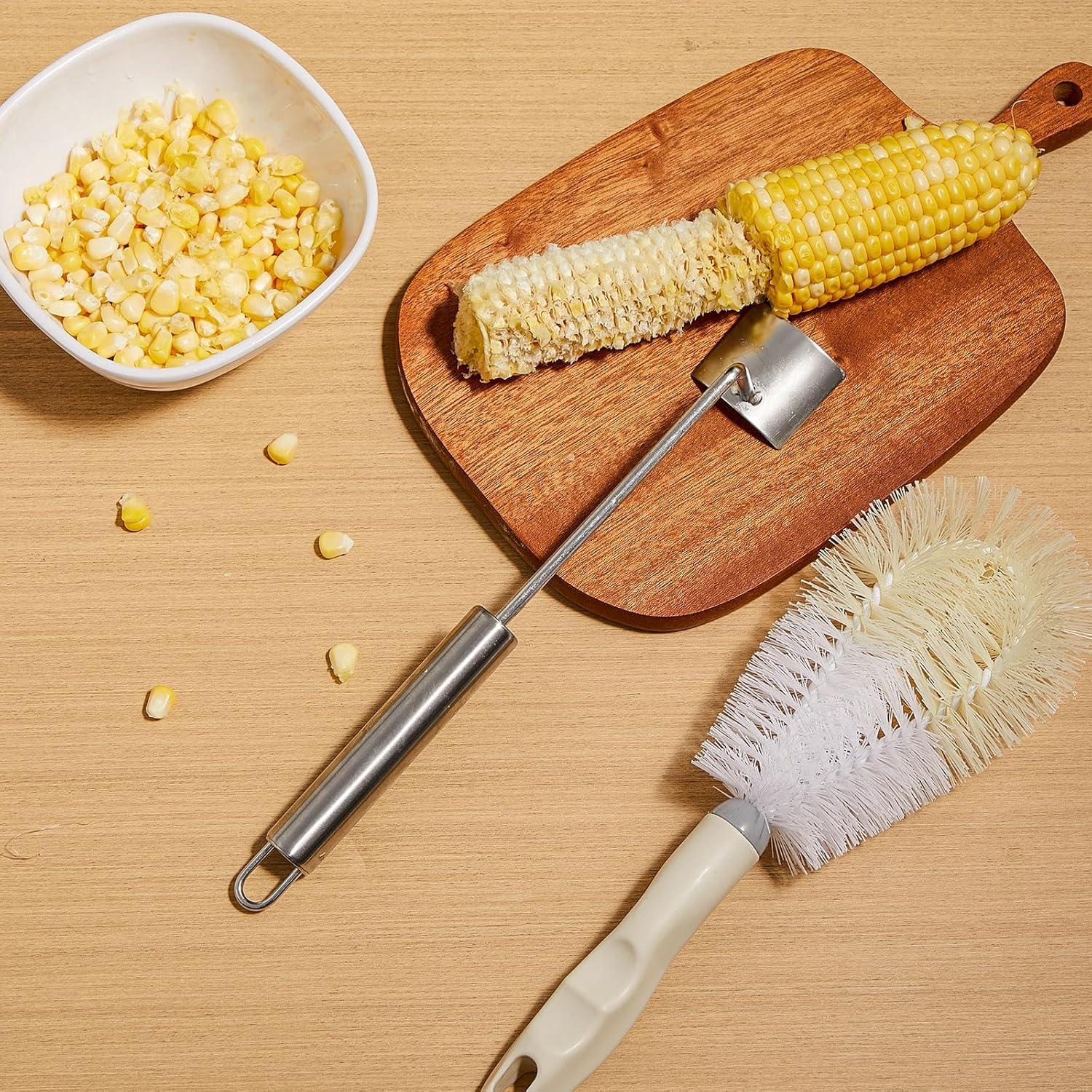 Pelador de Maíz Nuogo 2 en 1 con Cepillo de Acero Inoxidable