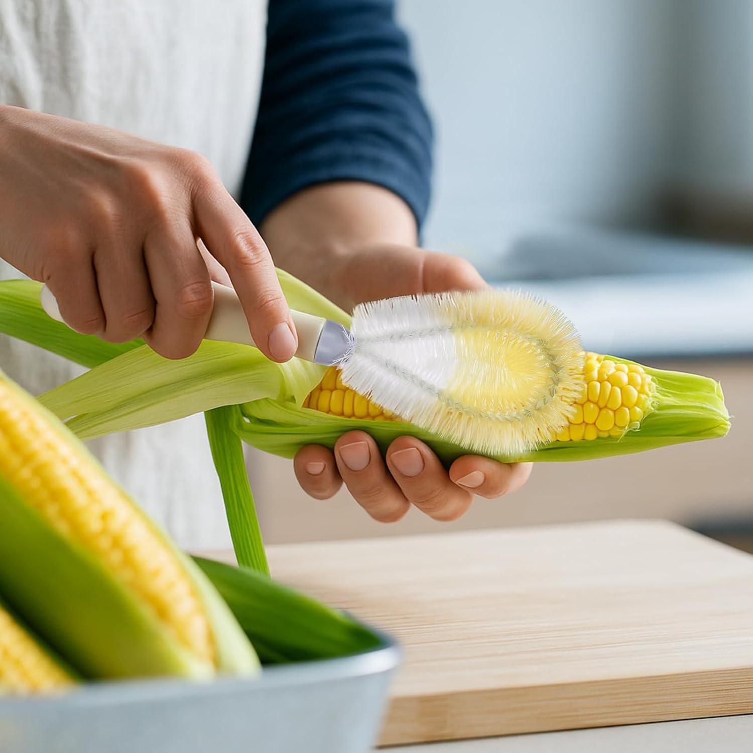 Pelador de Maíz Nuogo 2 en 1 con Cepillo de Acero Inoxidable