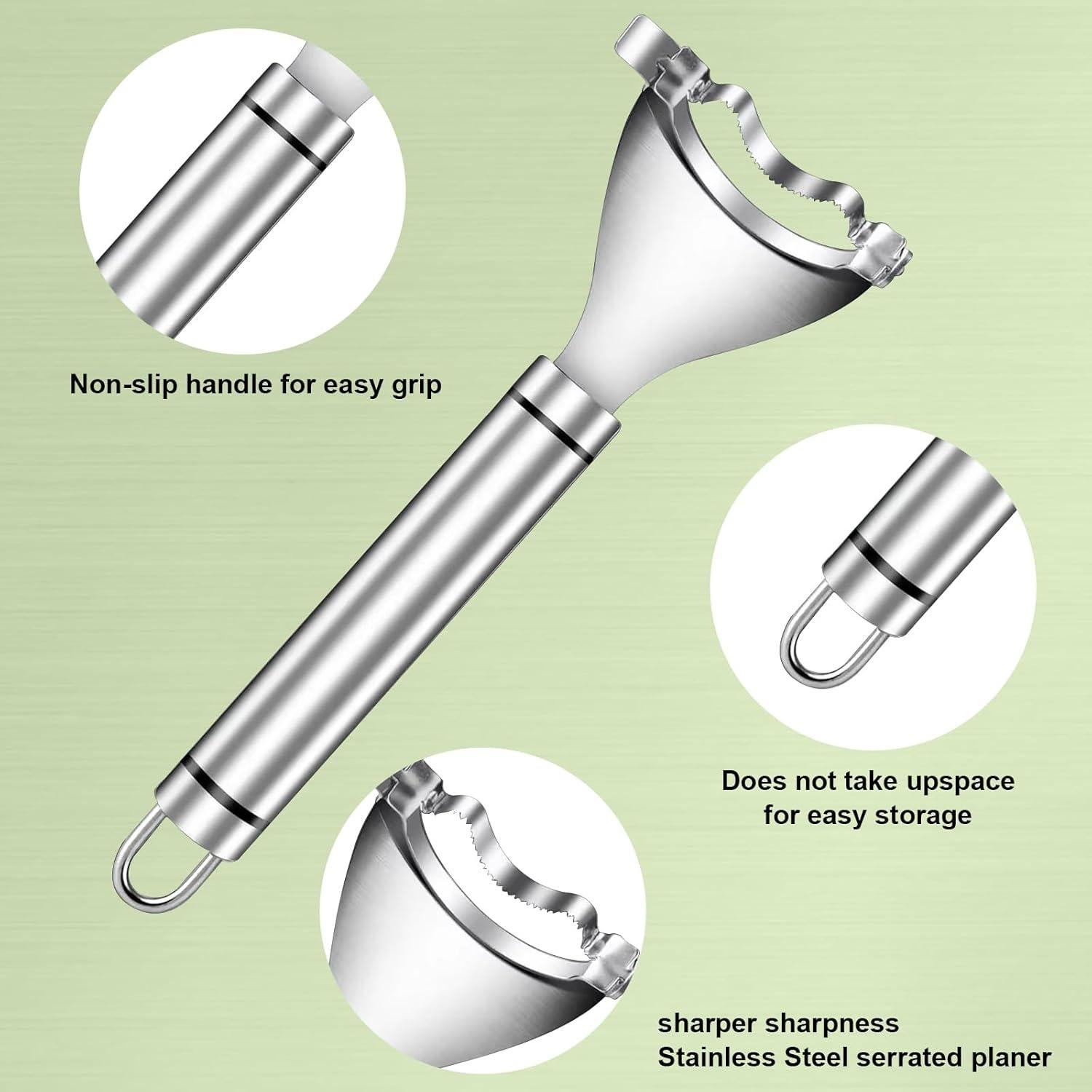 Juego de 3 Peladores de Maíz YUNYDSM - Acero Inoxidable