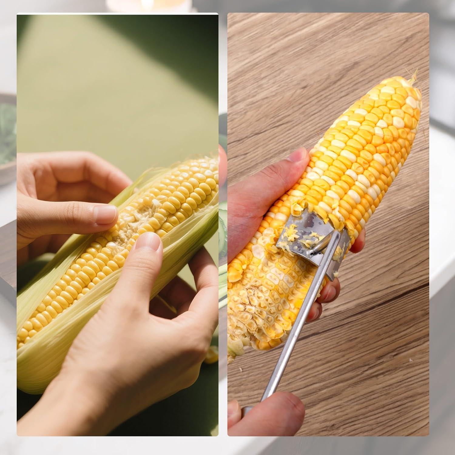 2 Peladores de Mazorcas de Maíz Acero Inoxidable 26.5cm