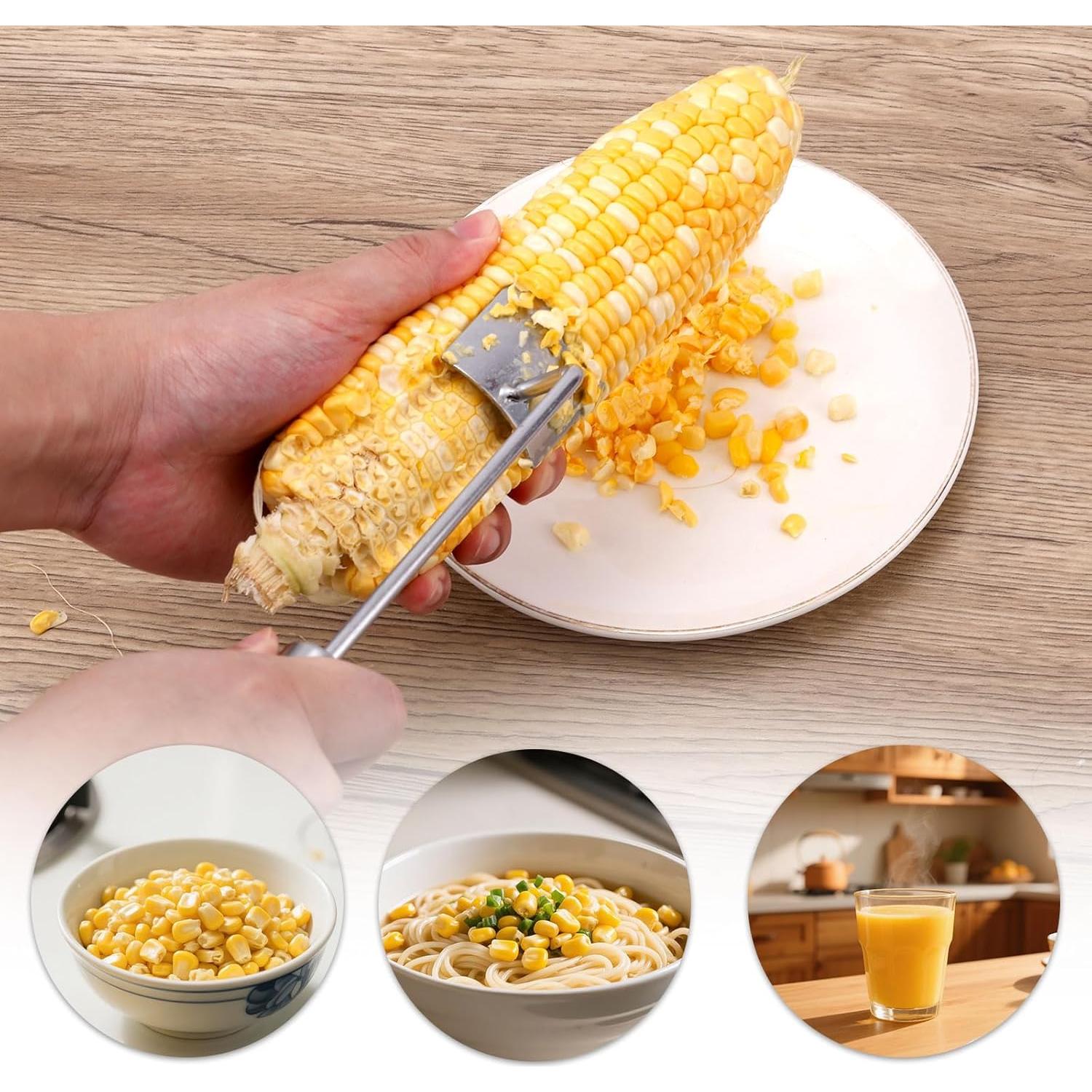 2 Peladores de Mazorcas de Maíz Acero Inoxidable 26.5cm