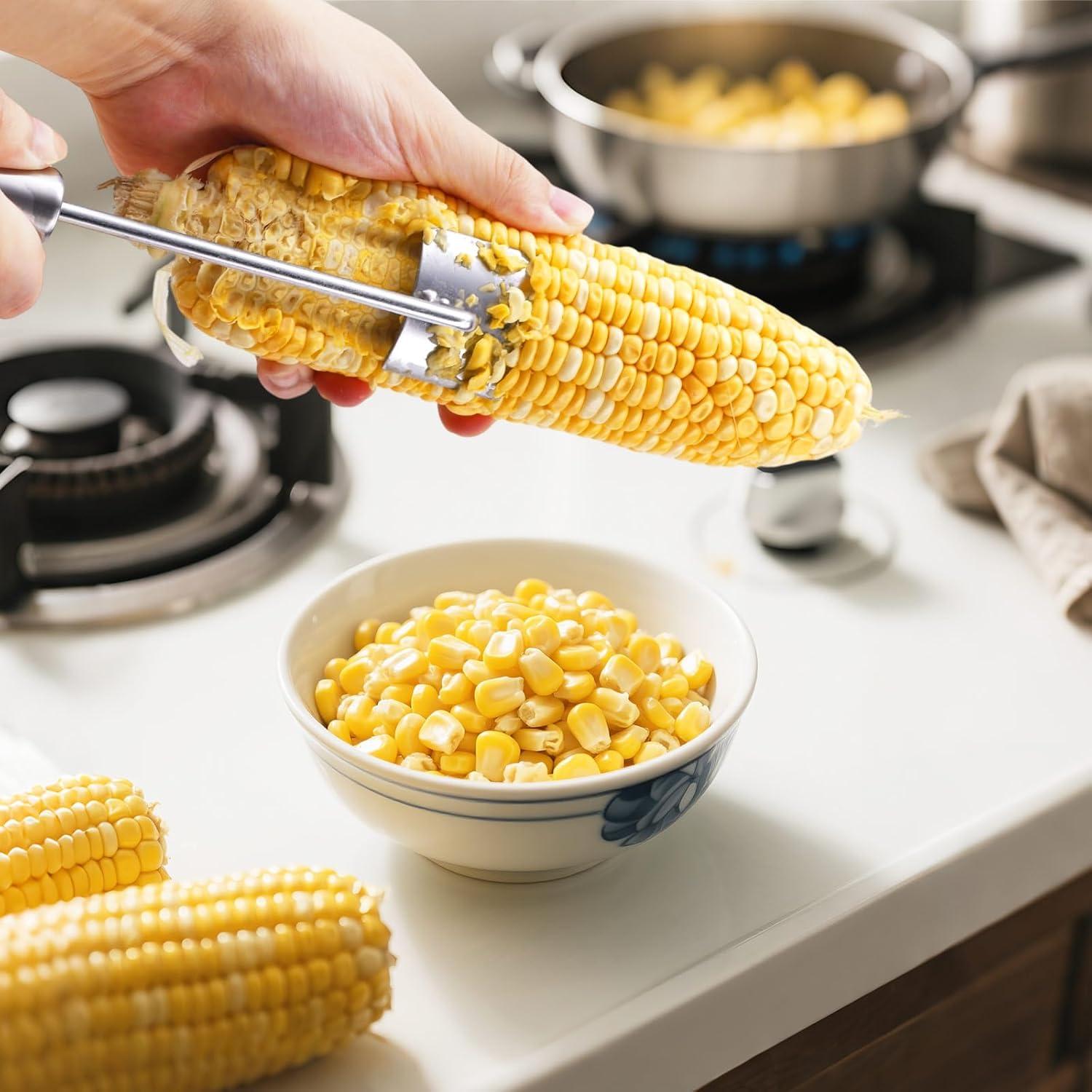 2 Peladores de Mazorcas de Maíz Acero Inoxidable 26.5cm