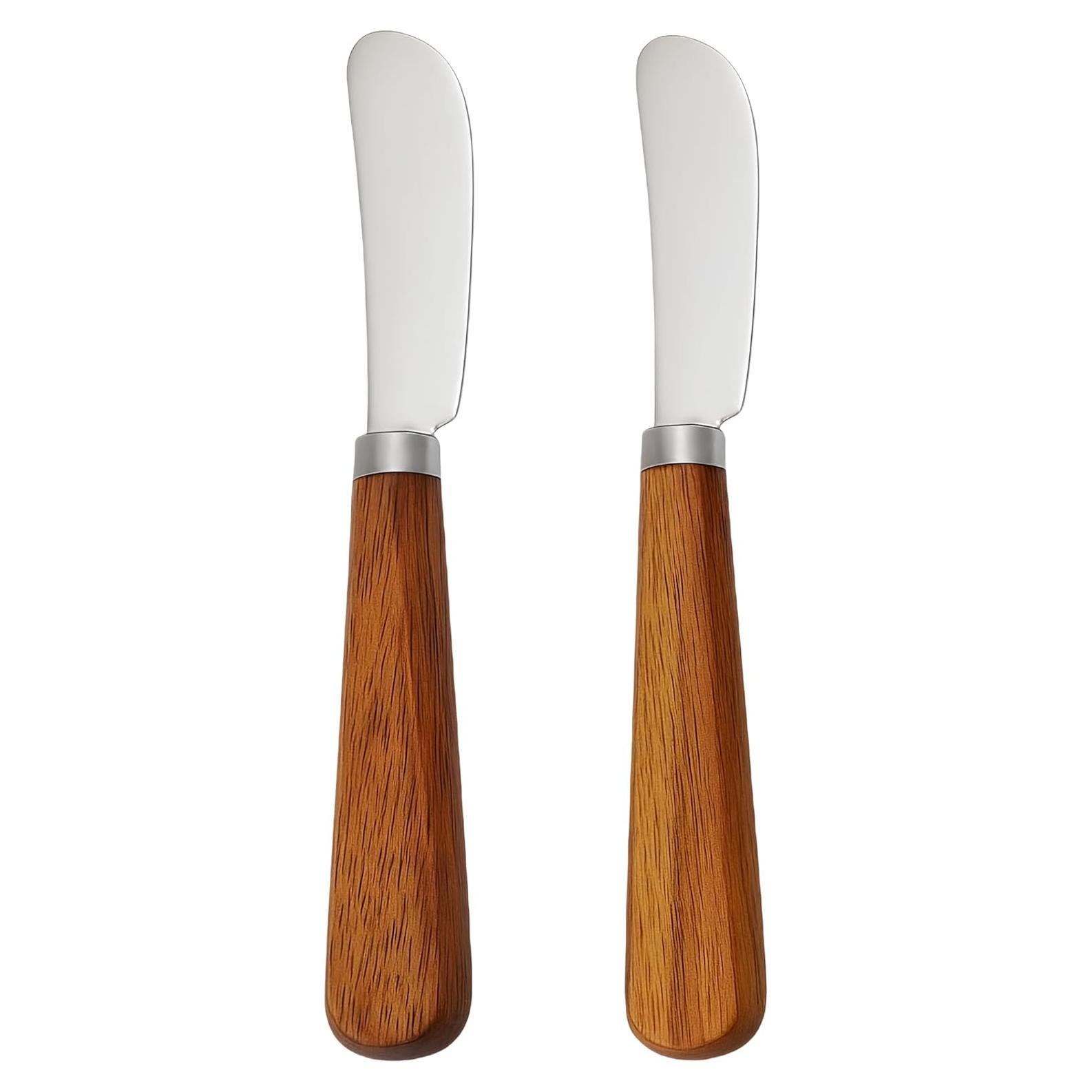 Juego de 2 cuchillos para mantequilla LacusMare - Acacia, 17.78 cm